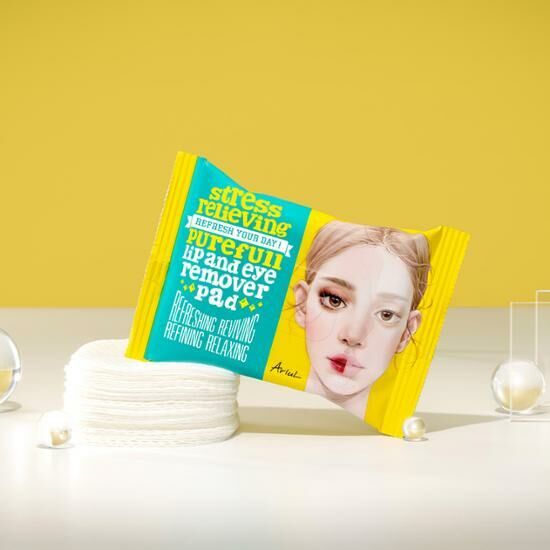 Ariul Stress Relieving Lip and Eye Remover Pad (30pcs+30pcs)