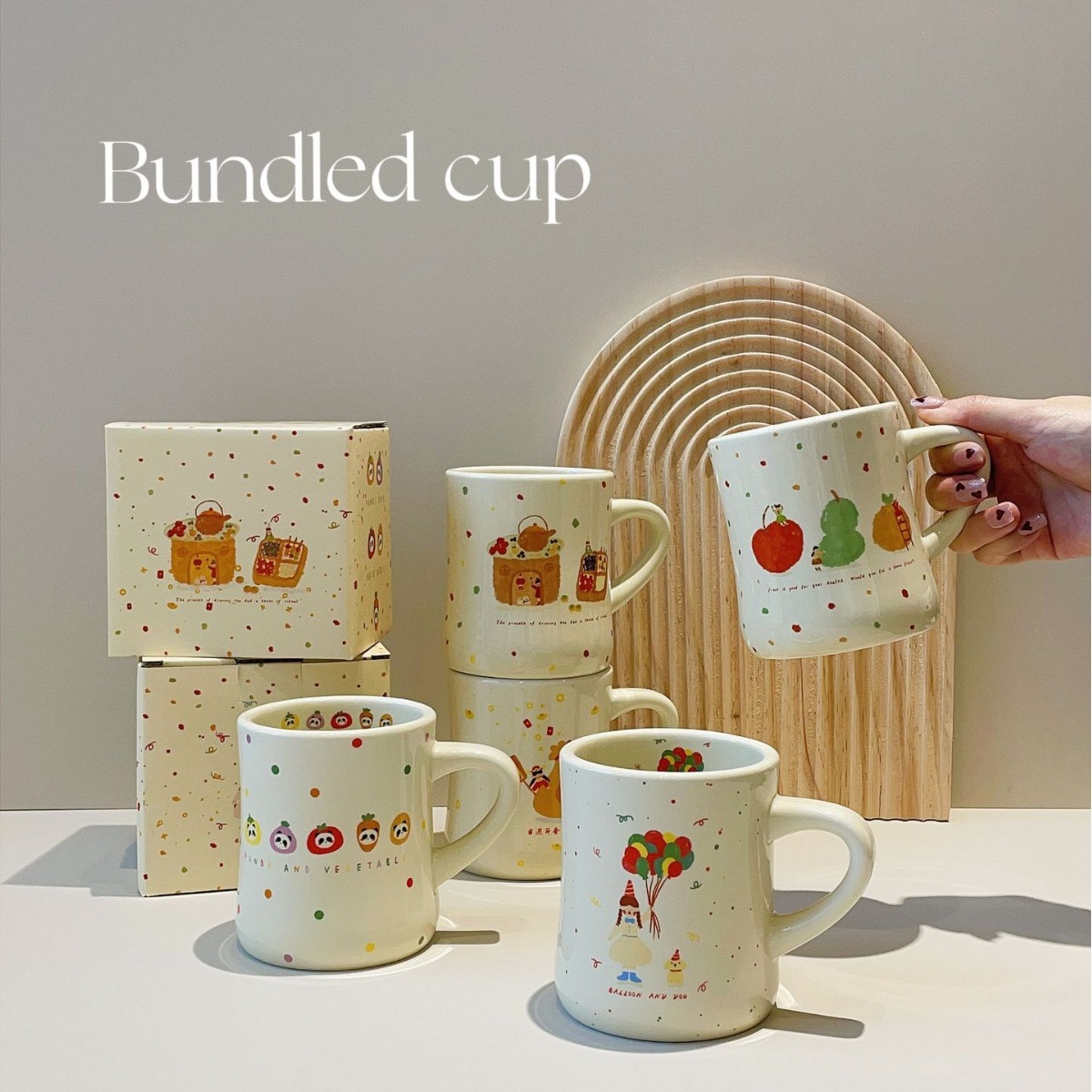 《5153》可愛卡通塗鴉馬克杯400ml