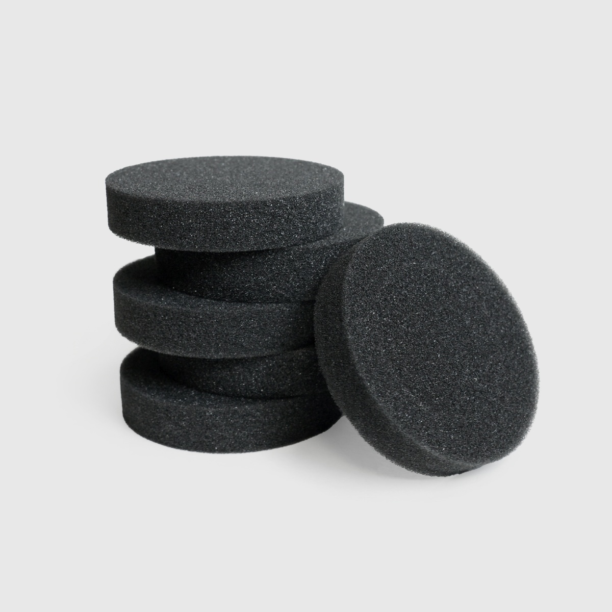 洗車工具｜圓形高密度打蠟海綿 6入