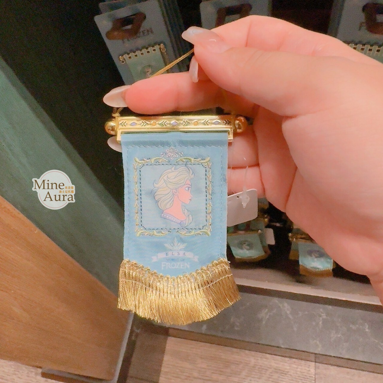 World of Frozen 限定 艾莎 Elsa 安娜Anna 雪寶 Olaf 旗幟 造型 磁鐵 掛飾 冰雪奇緣 Frozen -香港迪士尼樂園