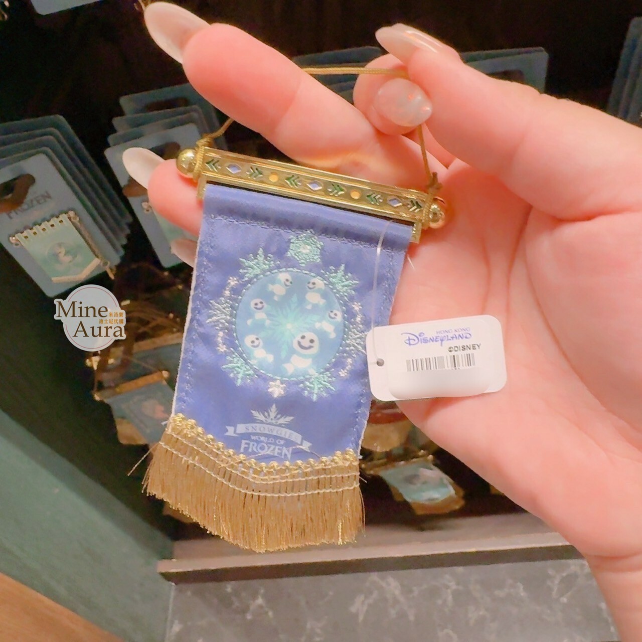 World of Frozen 限定 艾莎 Elsa 安娜Anna 雪寶 Olaf 旗幟 造型 磁鐵 掛飾 冰雪奇緣 Frozen -香港迪士尼樂園