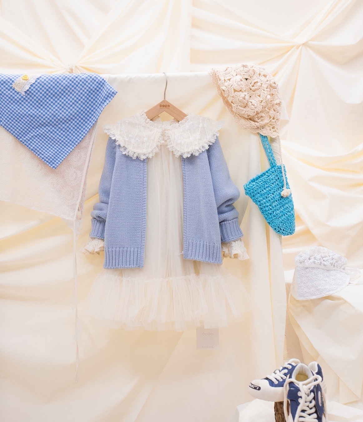 DODO Wardrobe - 粉藍色針織衫