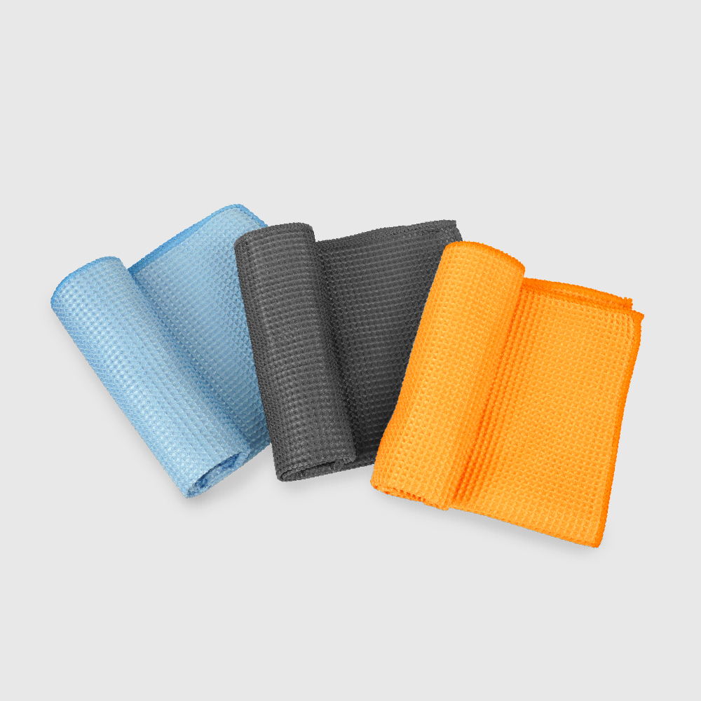 洗車工具｜華夫格玻璃布-3色