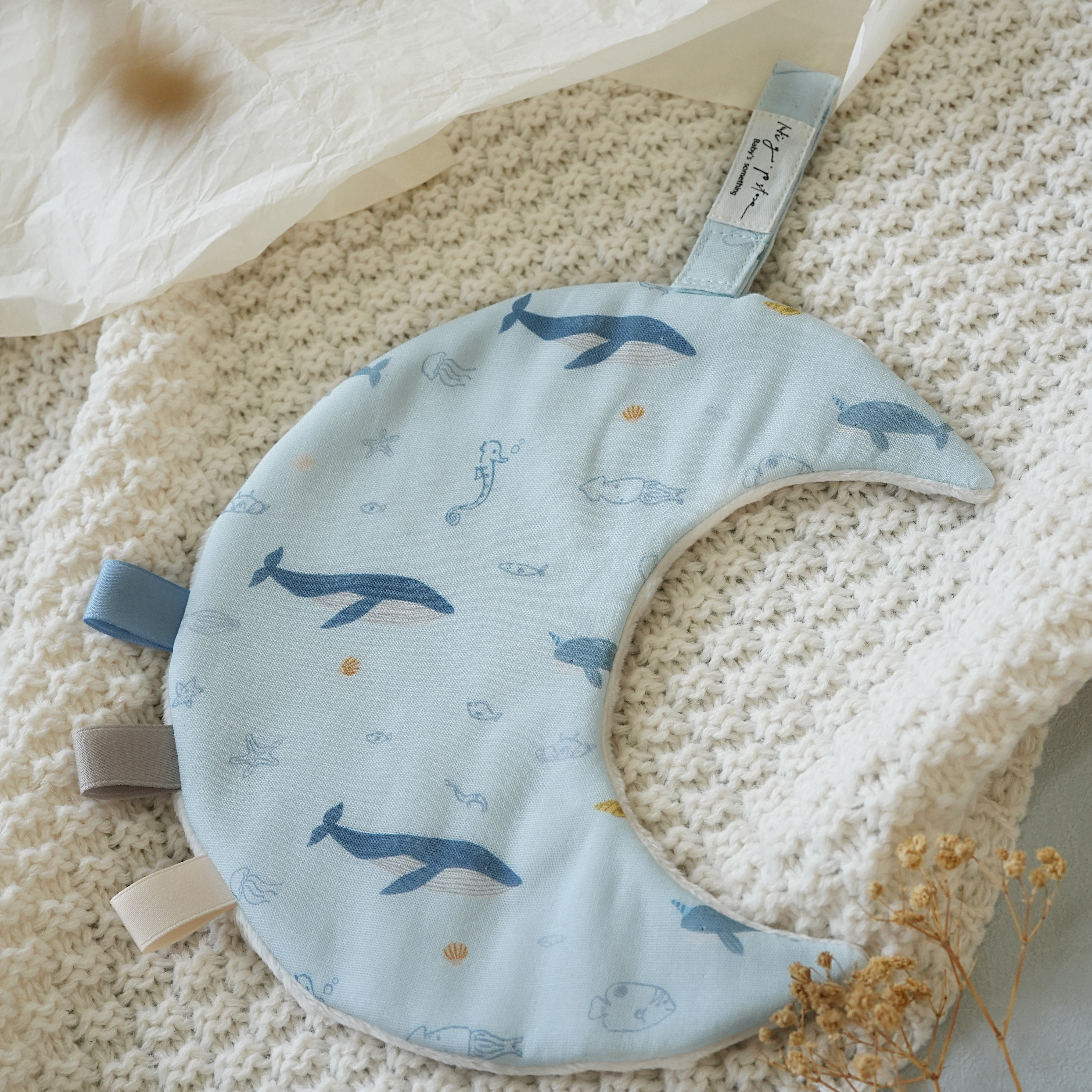 Hi Y.P store-獨家設計款-月光安撫巾-海洋之心