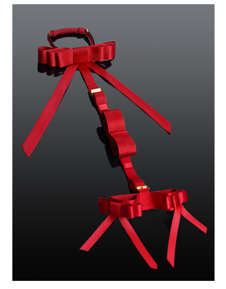 UPKO,義大利 UPKO,義大利 UPKO 蝴蝶結駟馬縛便攜束縛套組,調教時尚,調教,調教扮演,BDSM,SM,親密關係,格雷,角色扮演,捆綁,禮物,繩縛,束縛,綁帶,口球,手拍,頸圈,項圈,牽引鏈,手銬,腳銬,馬鞭