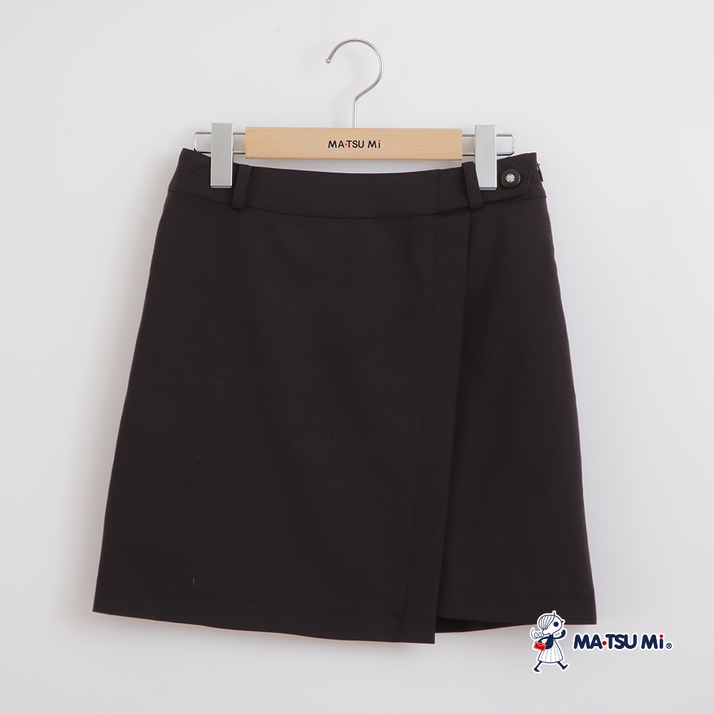 MA‧TSU Mi 日常簡約不對稱A字短裙(黑)