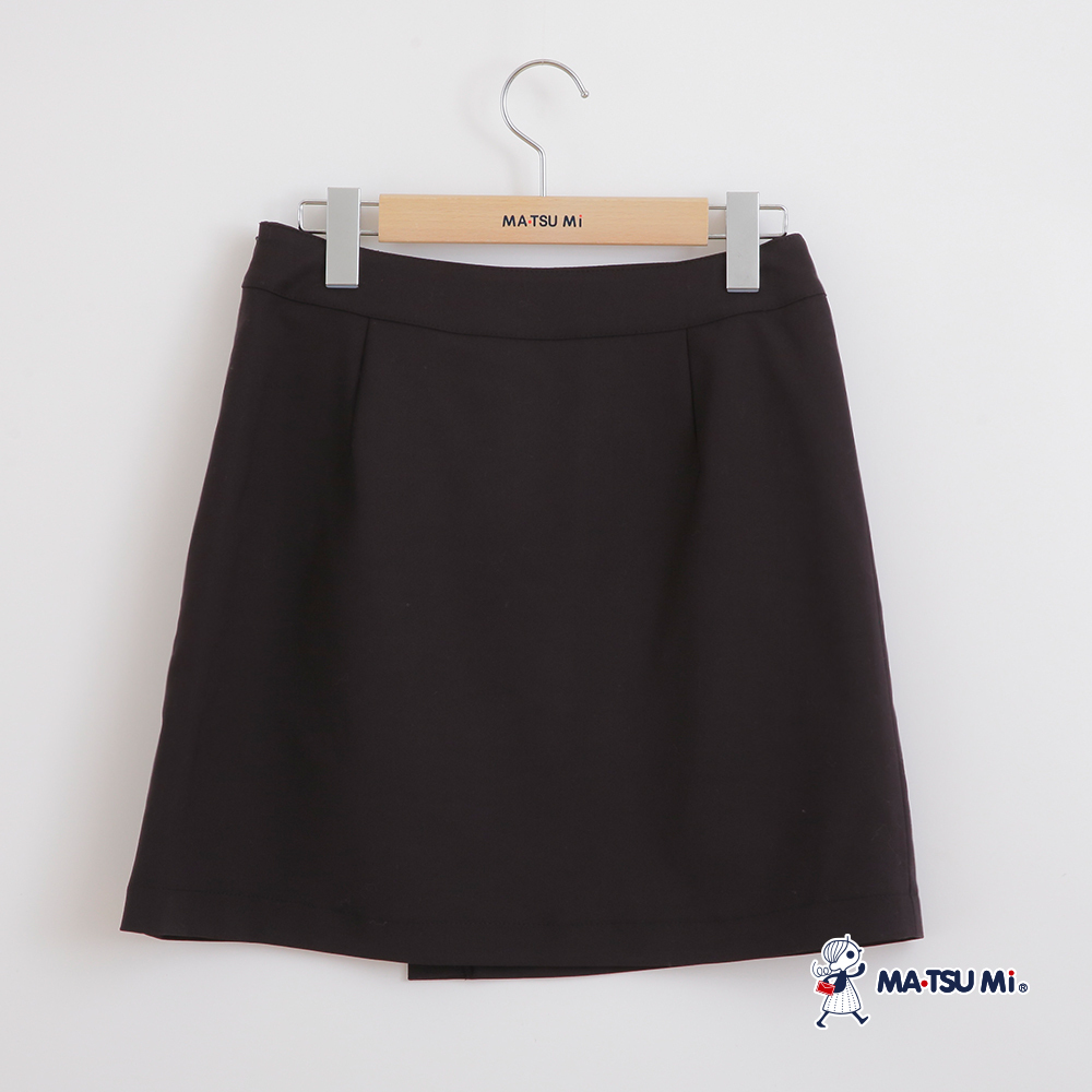 MA‧TSU Mi 日常簡約不對稱A字短裙(黑)