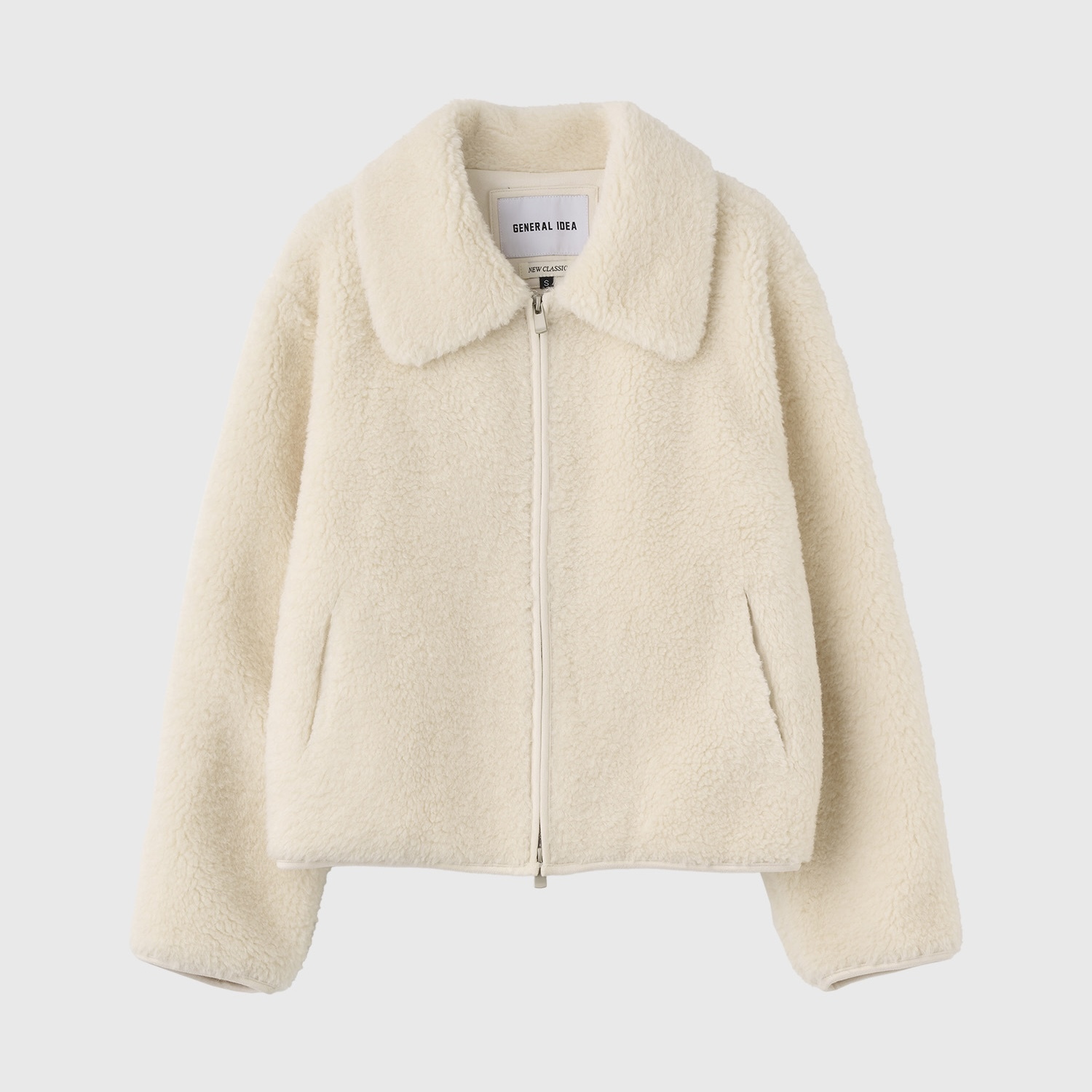 [GENERAL IDEA] TWO-WAY ZIPPER BOUCLE FUR JACKET