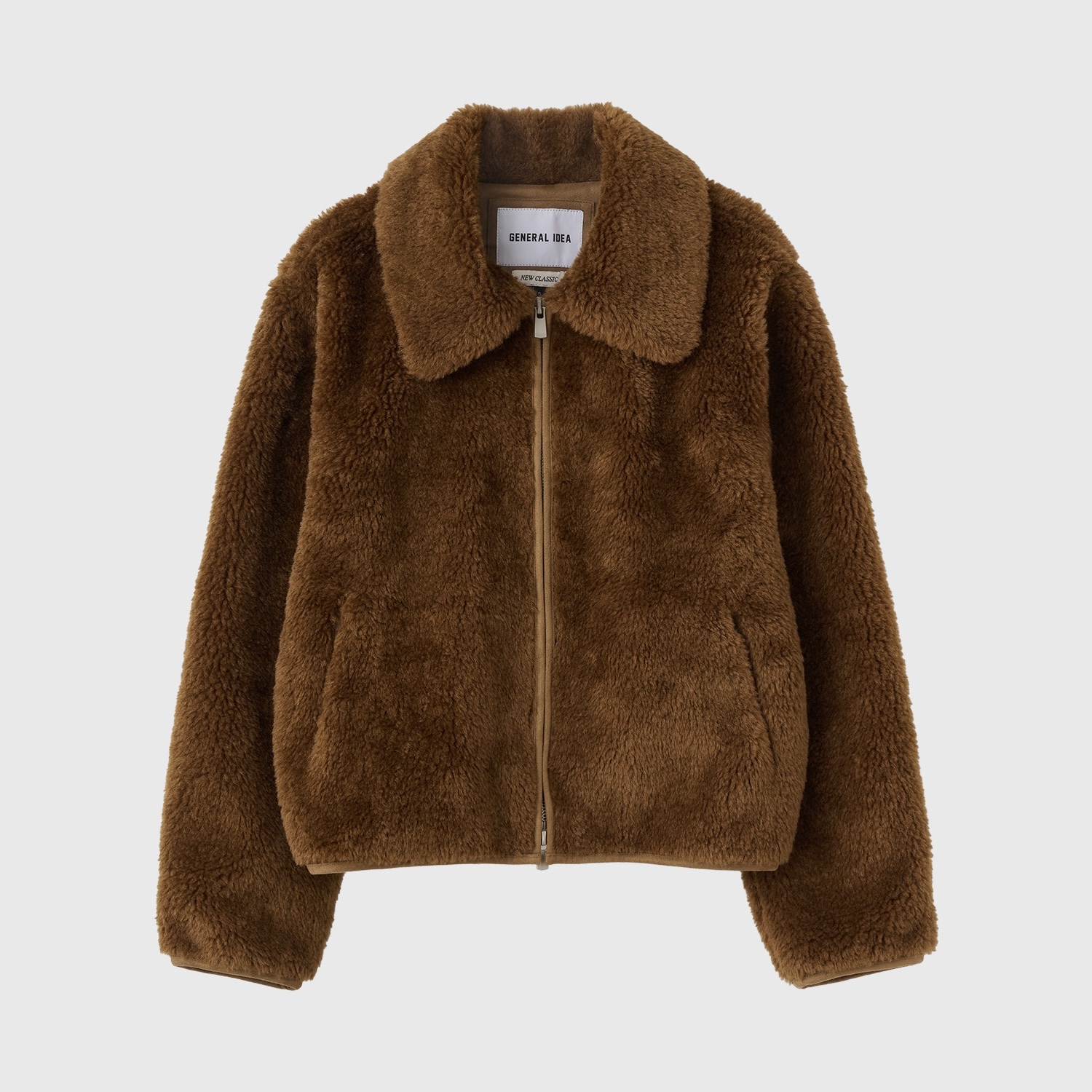 [GENERAL IDEA] TWO-WAY ZIPPER BOUCLE FUR JACKET