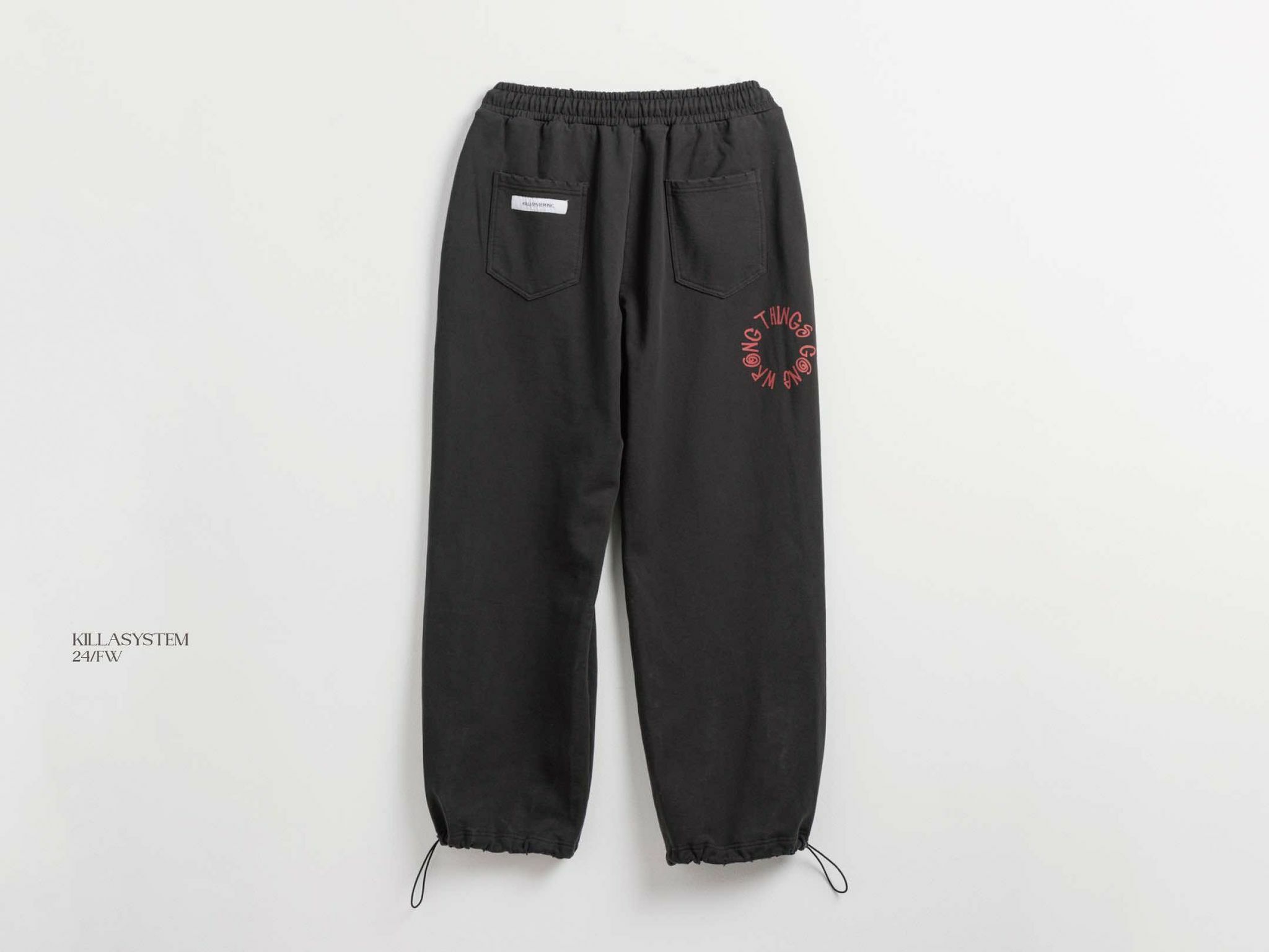 KILLASYSTEM 24F/W HUMANBEING DESTROY COTTON PANTS 重磅棉褲 套裝 闊口/褲頭伸縮