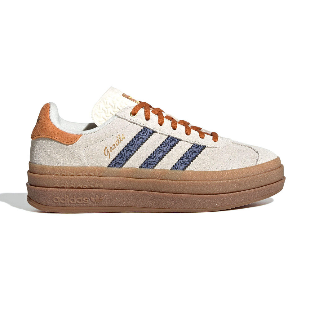 Adidas Gazelle Bold 女鞋 米白橘色 厚底 德訓鞋 滑板 復古 運動 愛迪達 休閒鞋 JQ0955