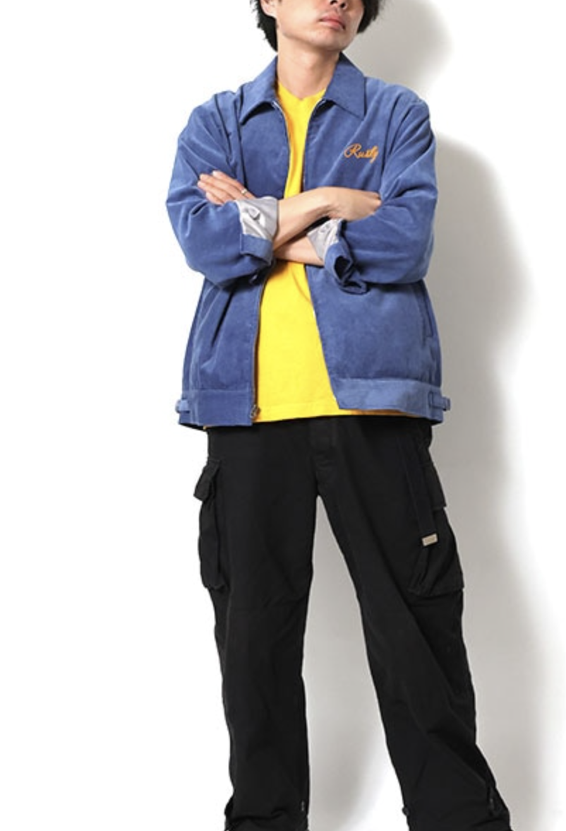 HOUSTON CORDUROY EMBROIDERY JACKET (CLASSIC) / SAX