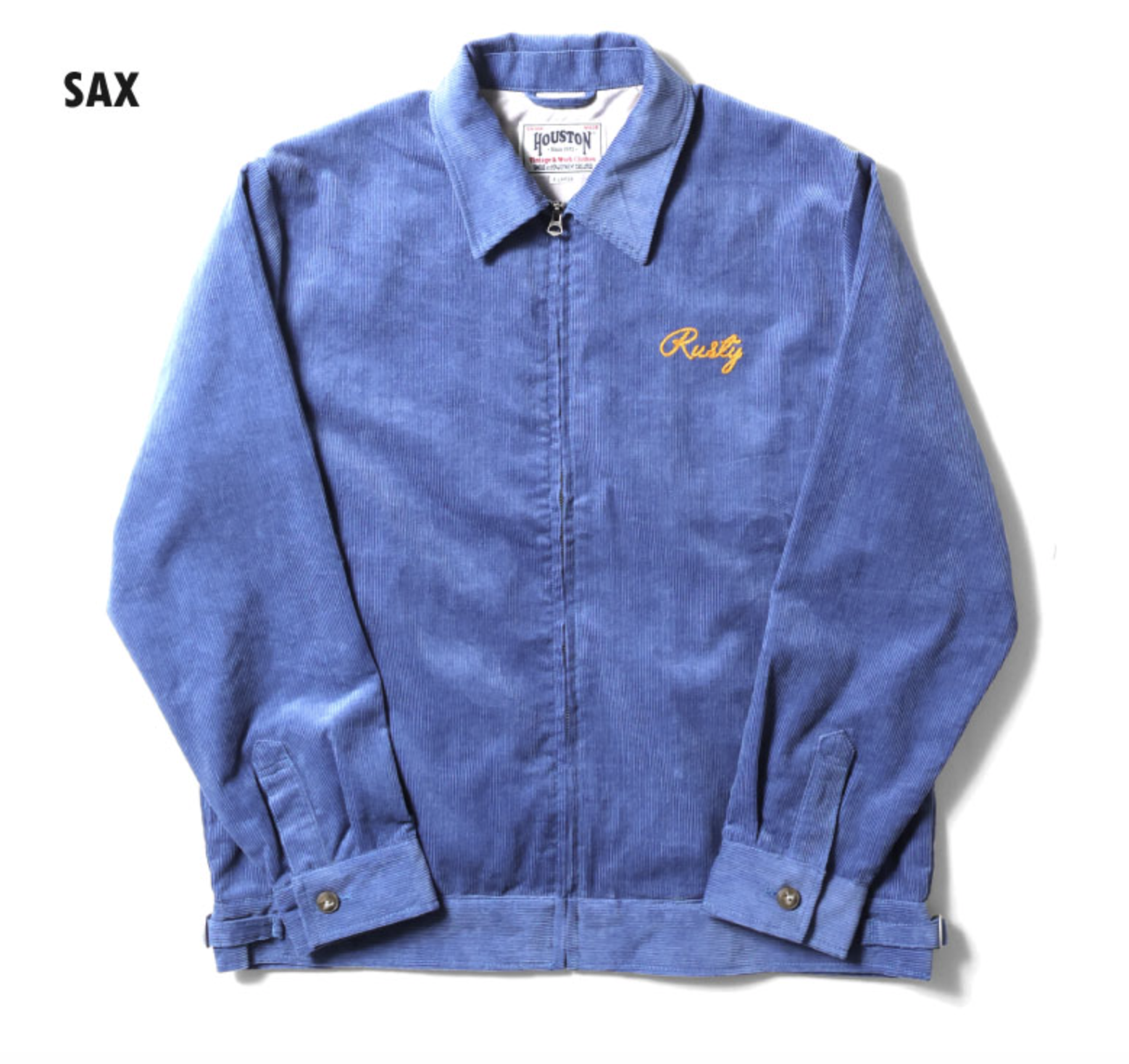 HOUSTON CORDUROY EMBROIDERY JACKET (CLASSIC) / SAX