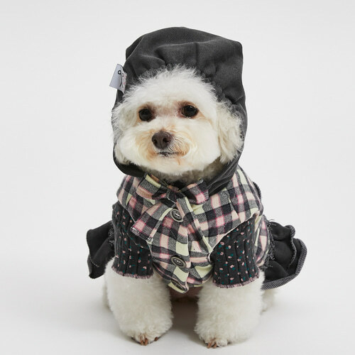 Louisdog 格子有機棉連帽衫