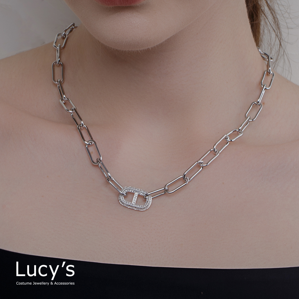 細閃閃豬鼻 項鍊 (118306)