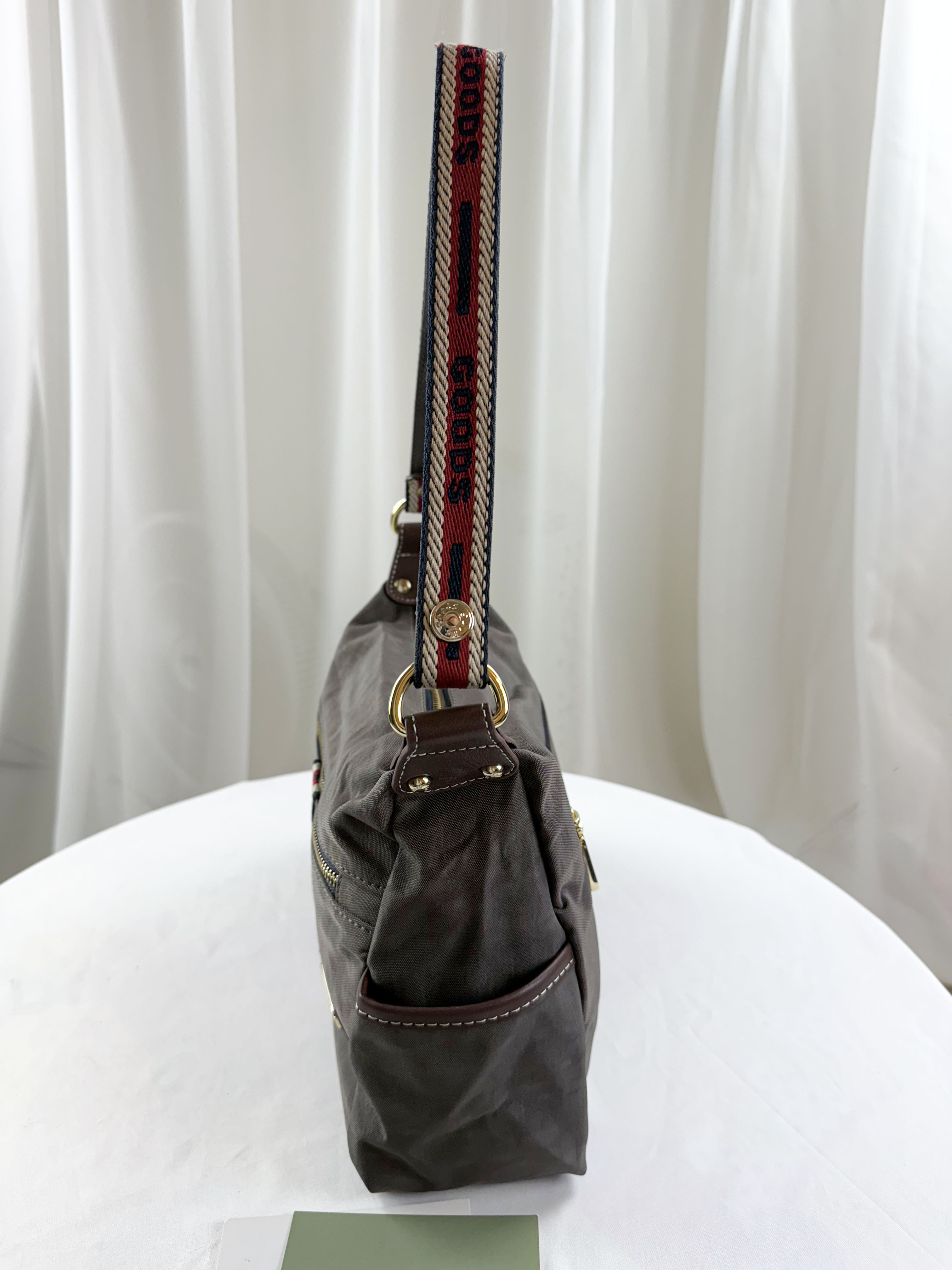 GOODS 織帶咖水洗紋防潑水肩背包 / 側背包  #2760