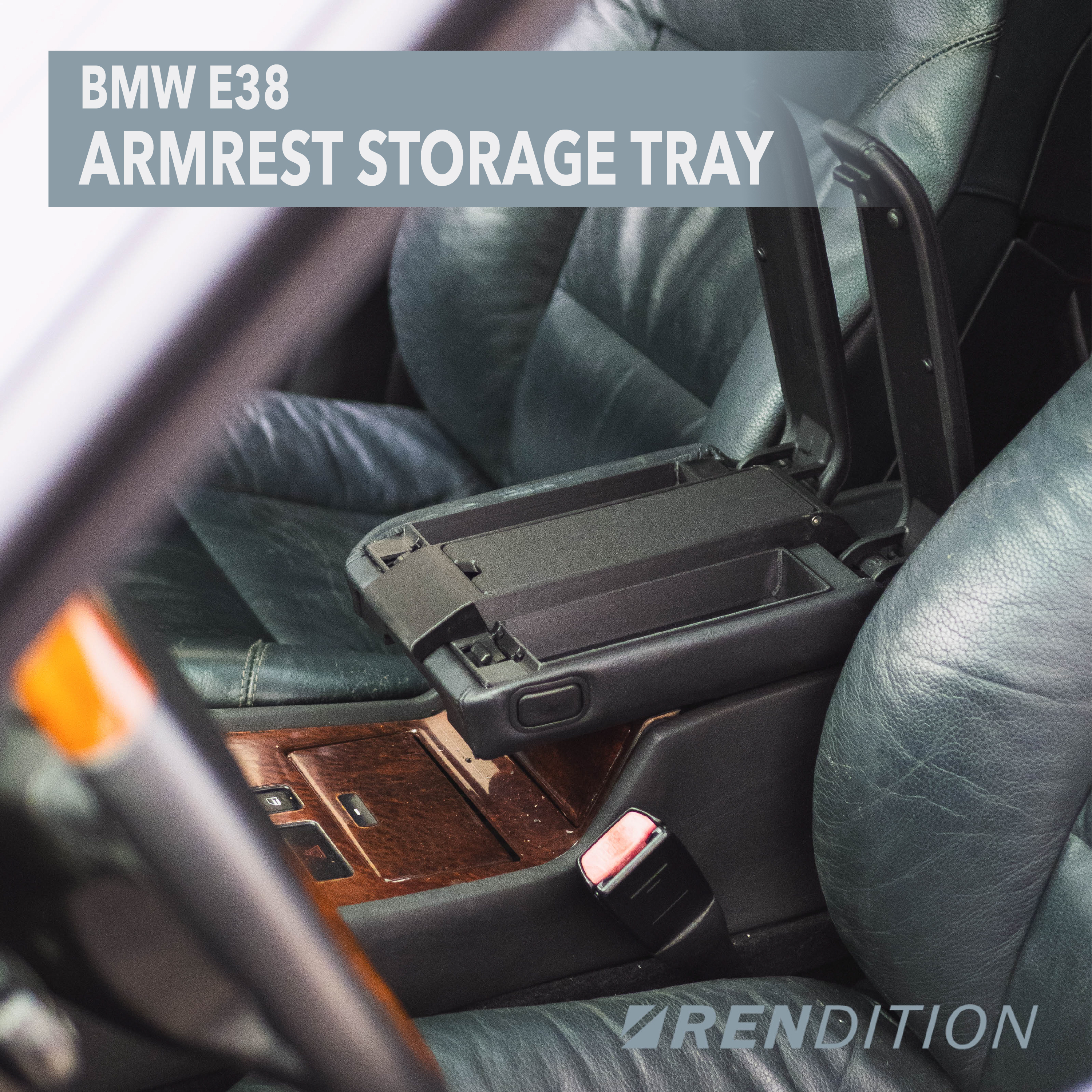 BMW E38 ARMREST STORAGE TRAY