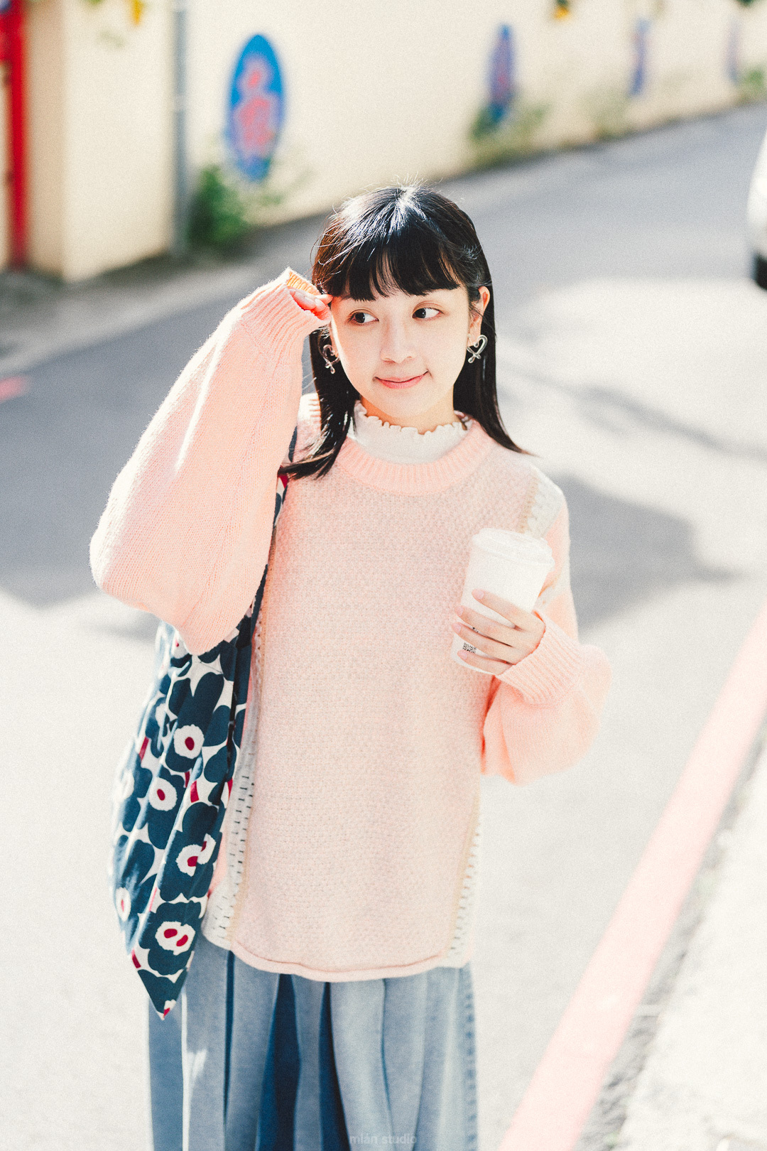 星星點亮燈！羊毛鉤針編織衣(三色-桃粉)