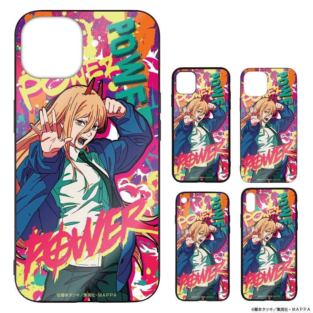 Cospa 1111 パワー 強化ガラスiPhoneケース [チェンソーマン]