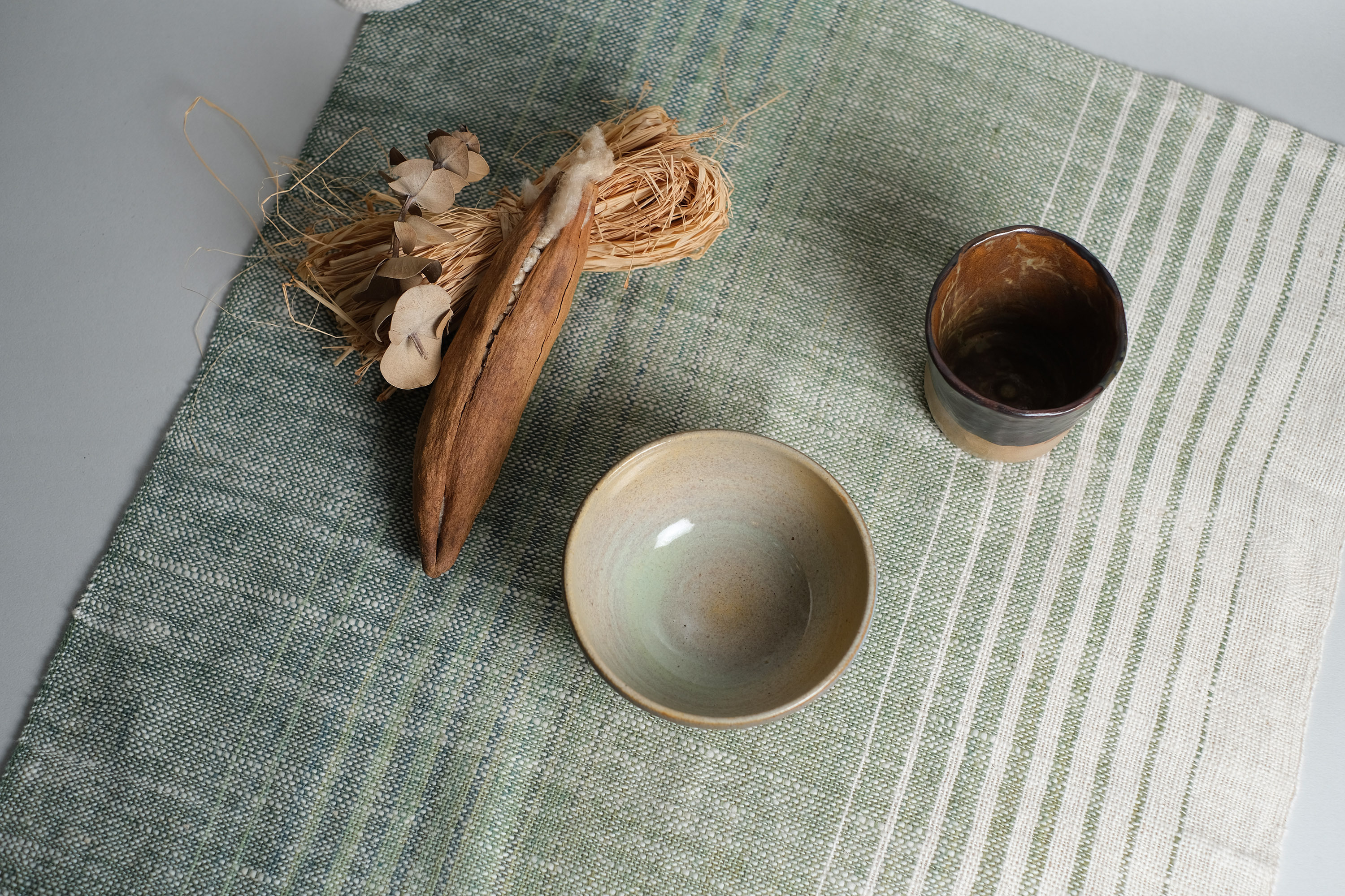 手織｜茶巾 - 湖畔｜寮國