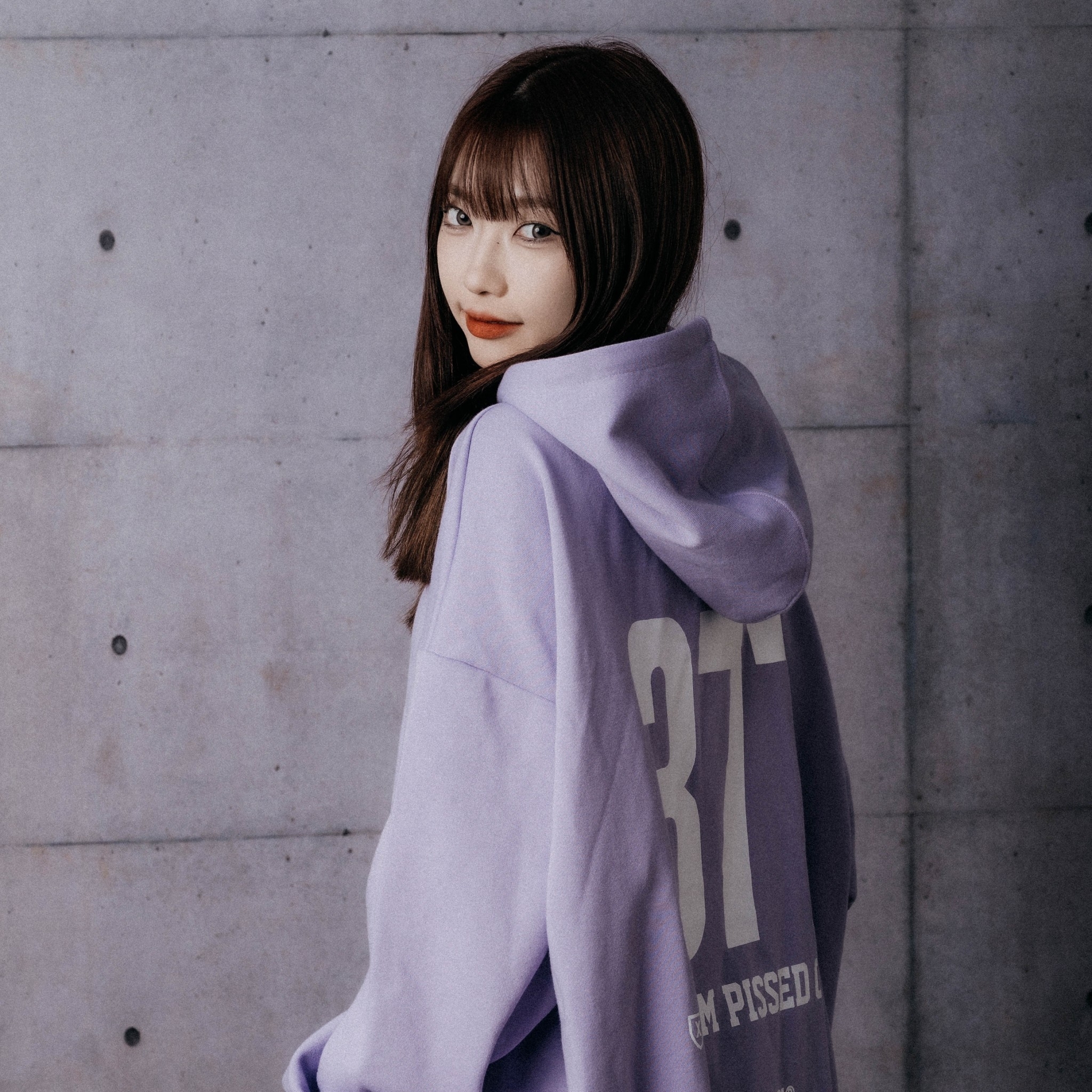 XCTRL 暴怒青年寬版帽T-紫