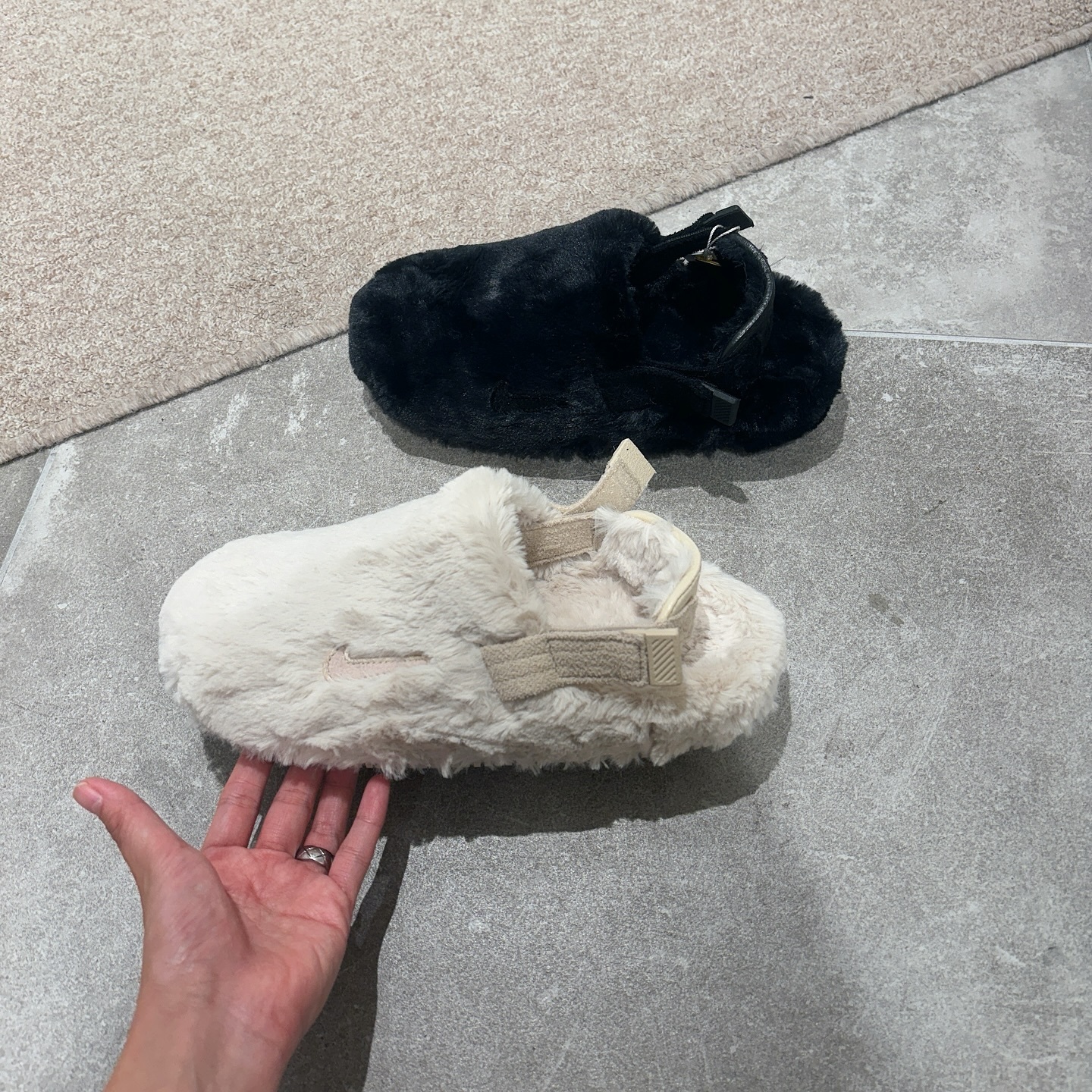 Nike Calm Mule SE 白色 黑色 毛絨絨 穆勒 涼鞋 FZ3118-100