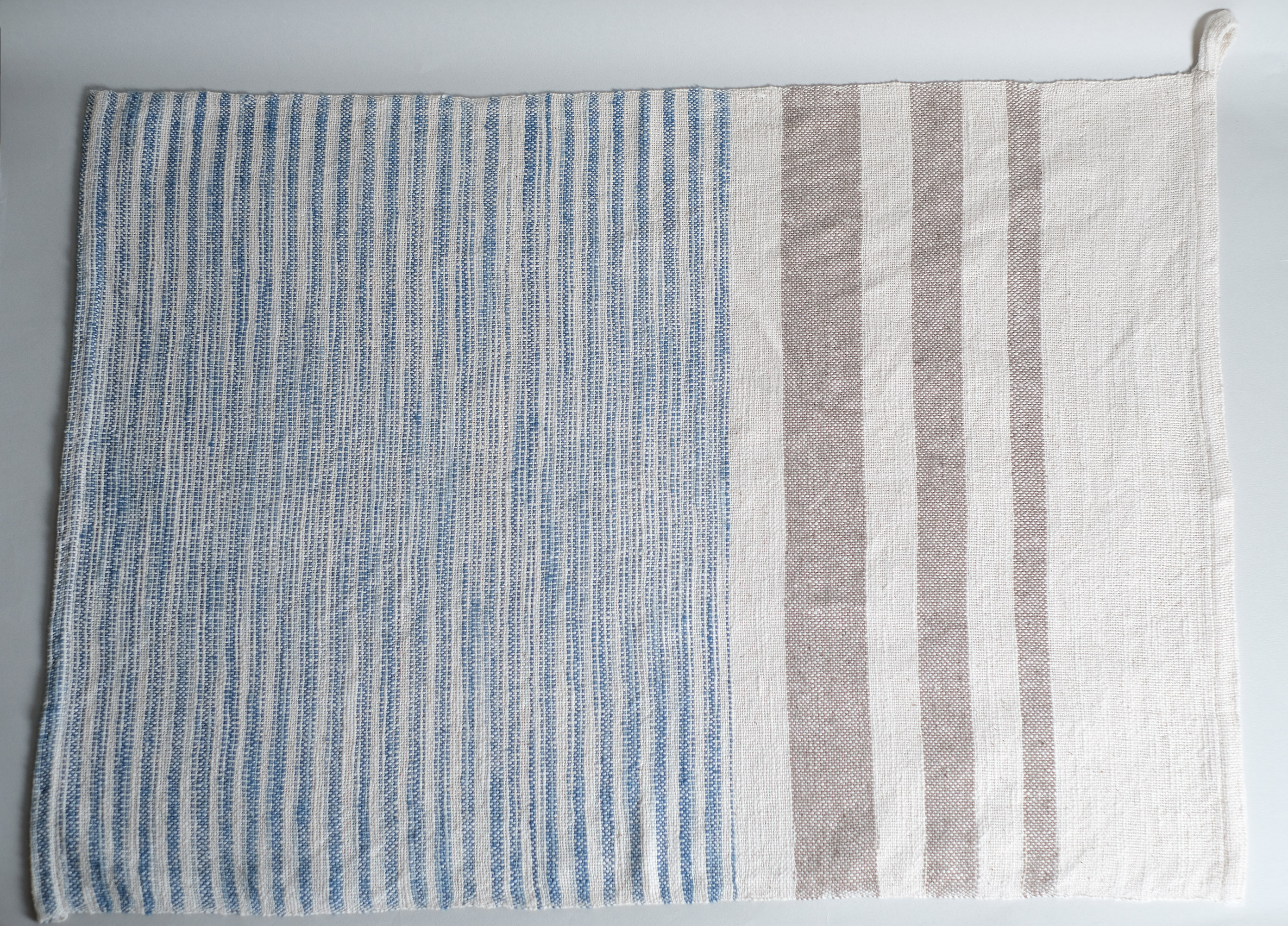 手織｜茶巾 - 藍影｜寮國