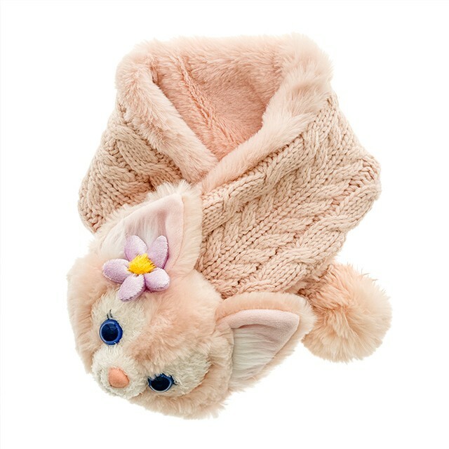 玲娜貝兒 Lina bell 立體大頭造型 編織麻花 圍巾 -香港迪士尼樂園