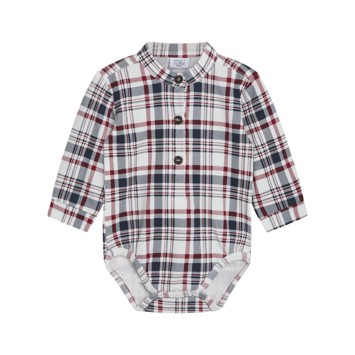 〖 Hust & Claire 〗藍紅格紋襯衫包屁衣