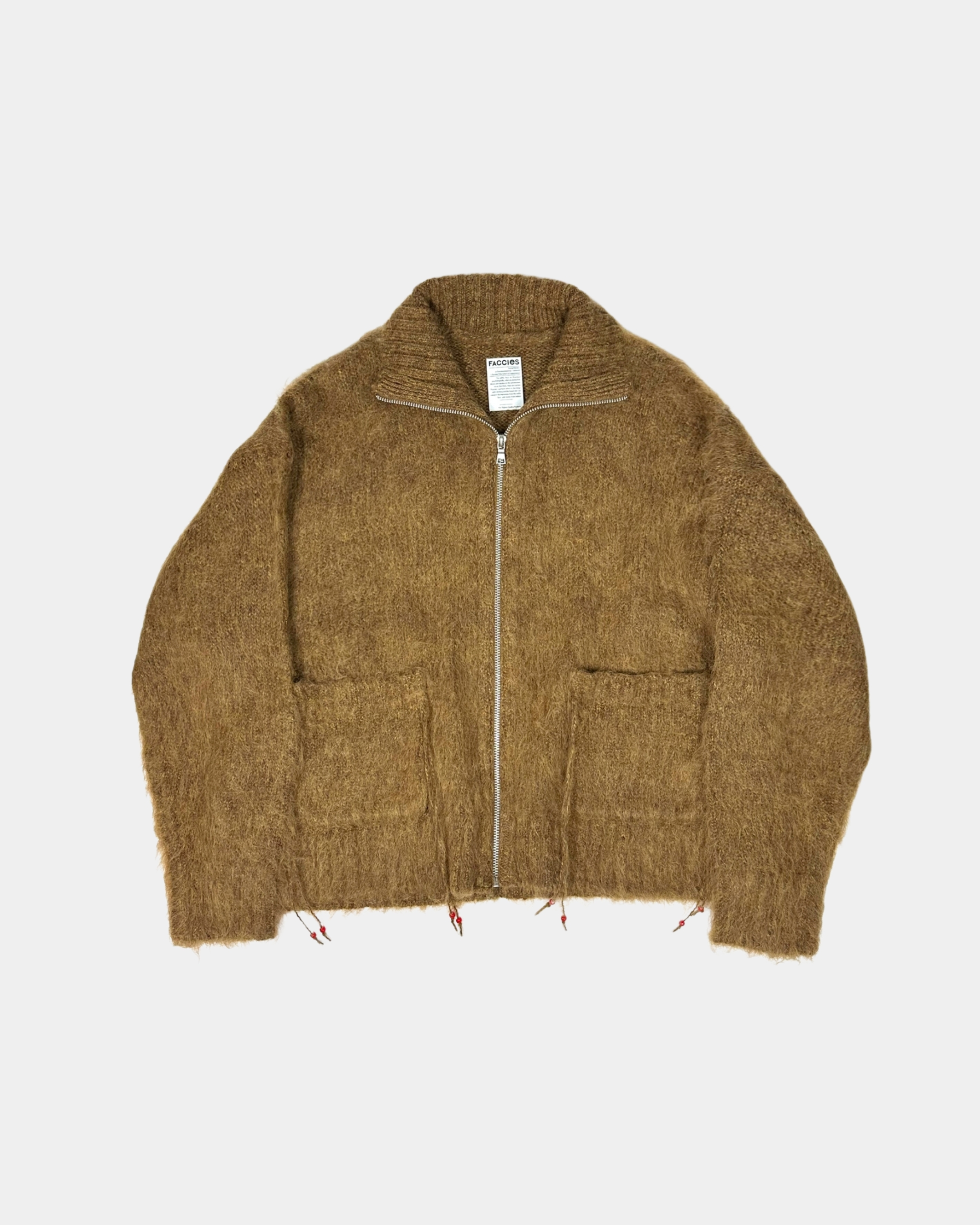 FACCIES - SHAGGY DRIVERS KNIT JACKET / 2COLORS