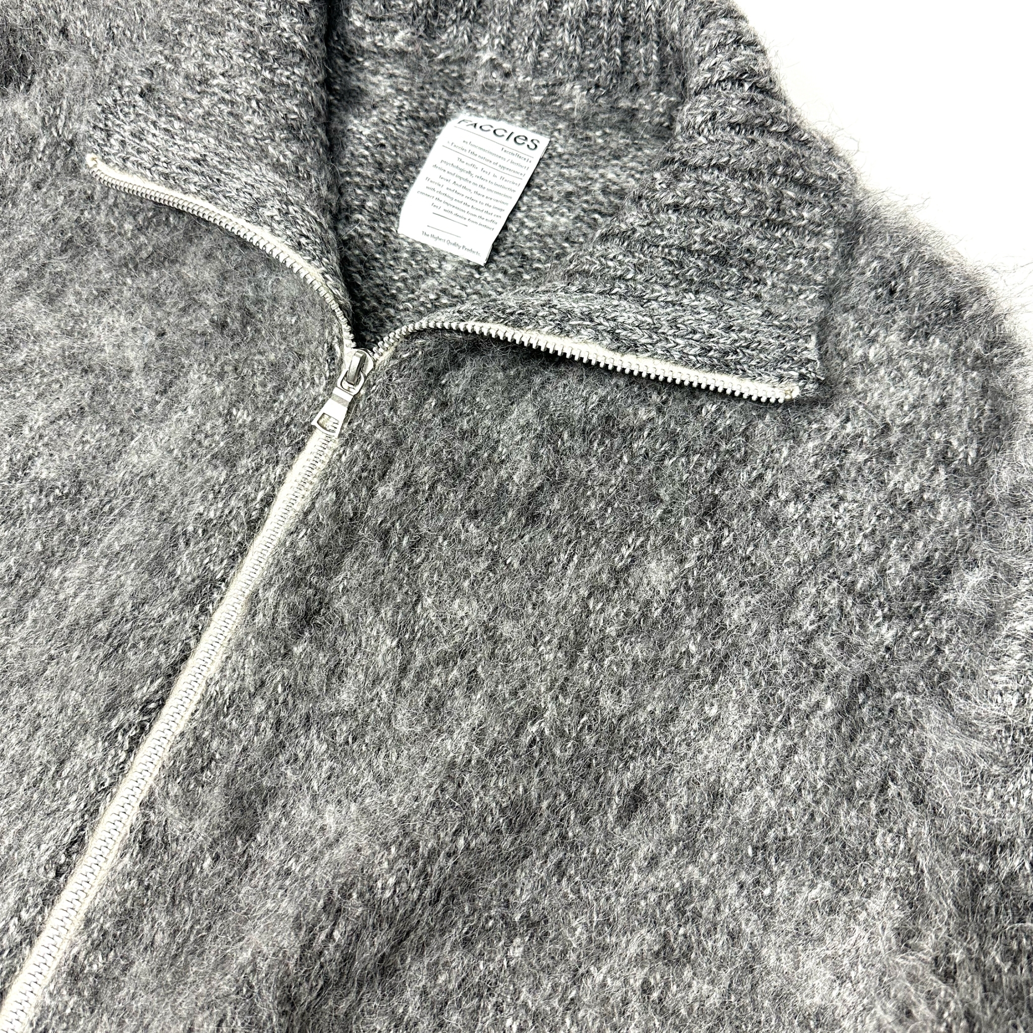 FACCIES - SHAGGY DRIVERS KNIT JACKET / 2COLORS FACCIES - SHAGGY DRIVERS KNIT JACKET / 2COLORS