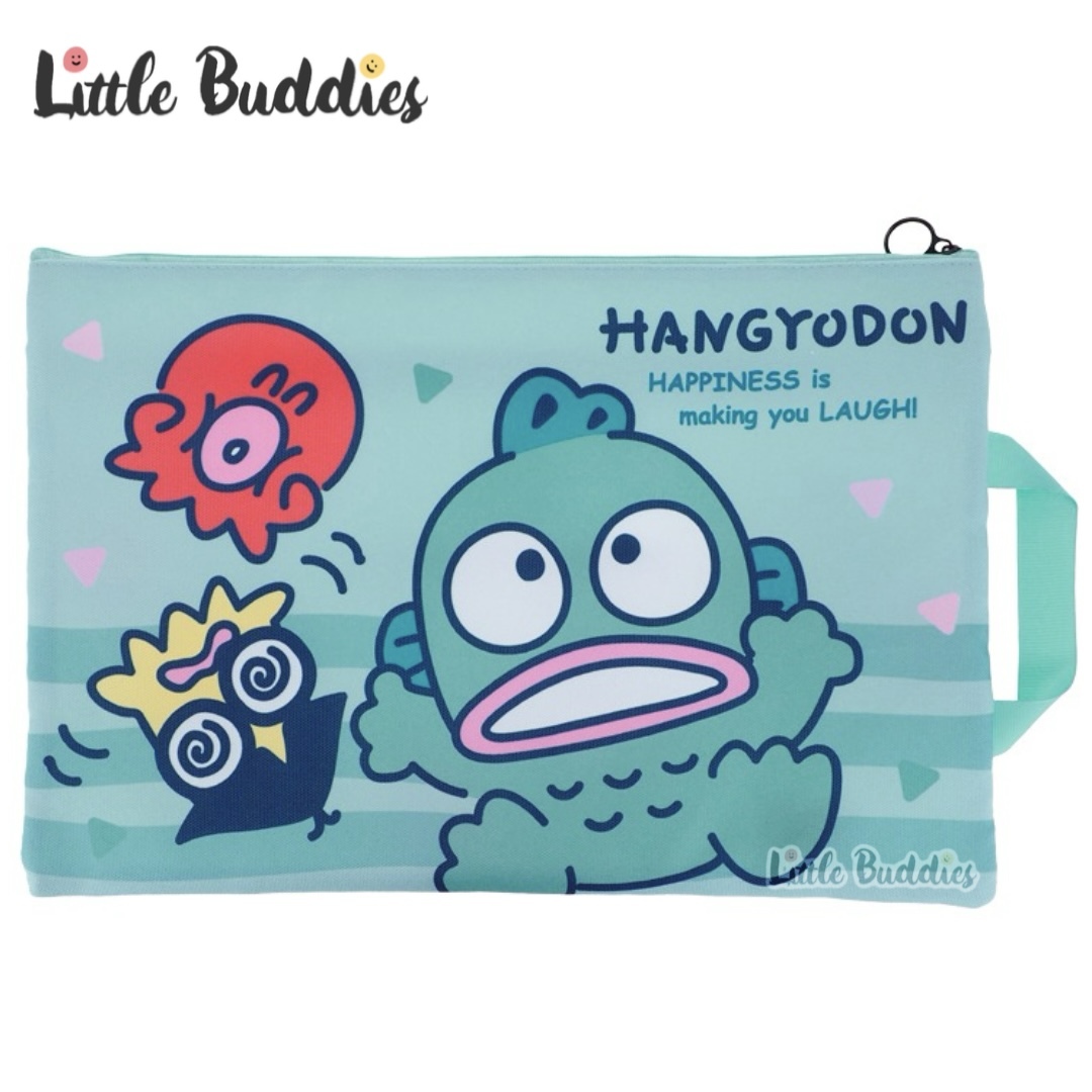 Sanrio F4雙拉鏈布文件袋連手挽