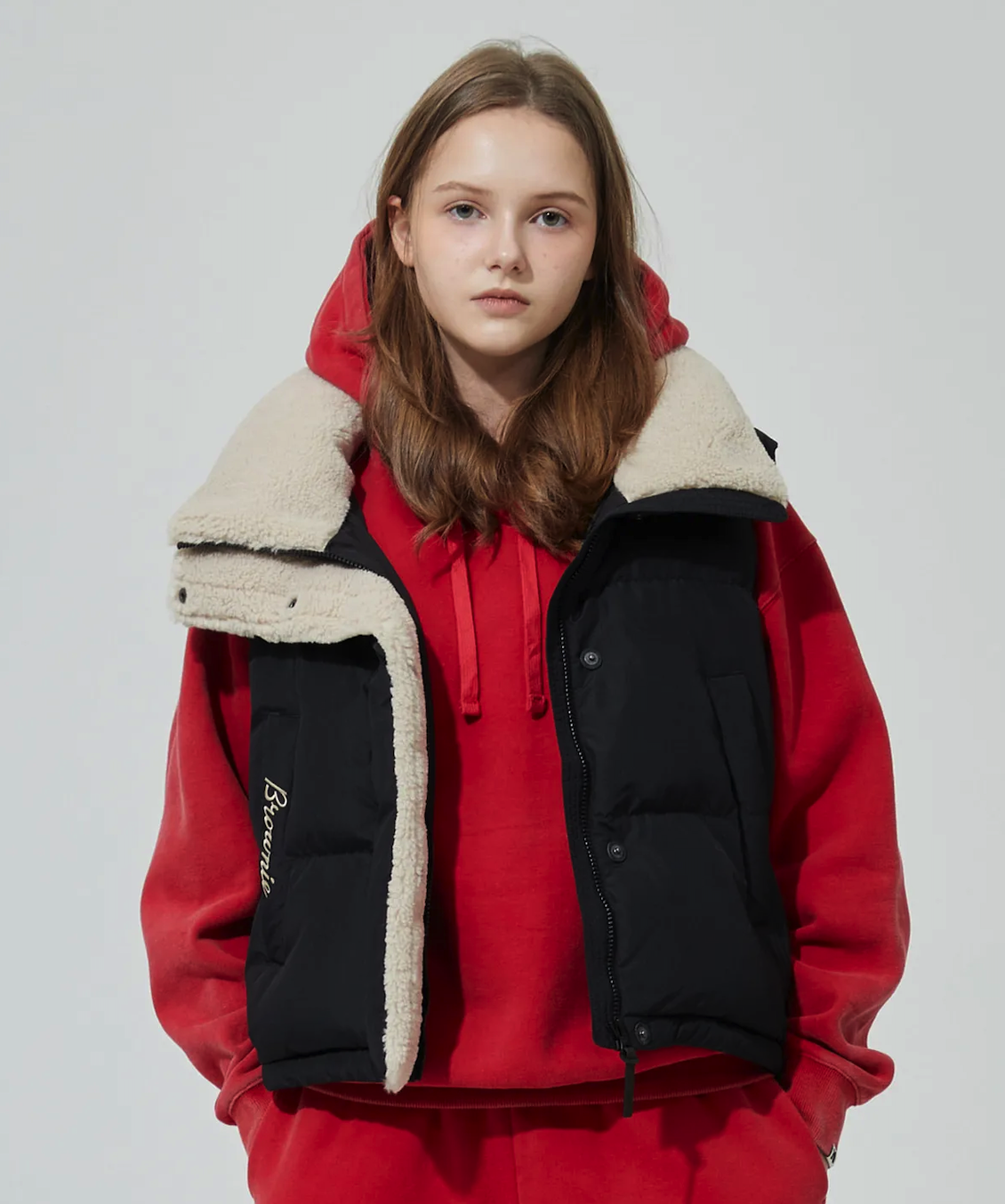 【現貨零碼折扣】Kodak 柯達 女款 翻領 羊毛領 羽絨背心 K4422LDV95