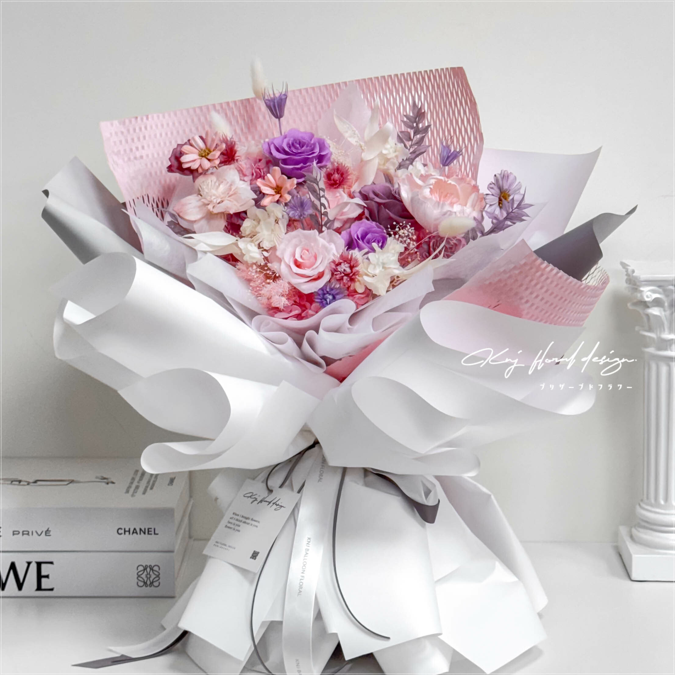 迷霧花園・六朵永生玫瑰花束