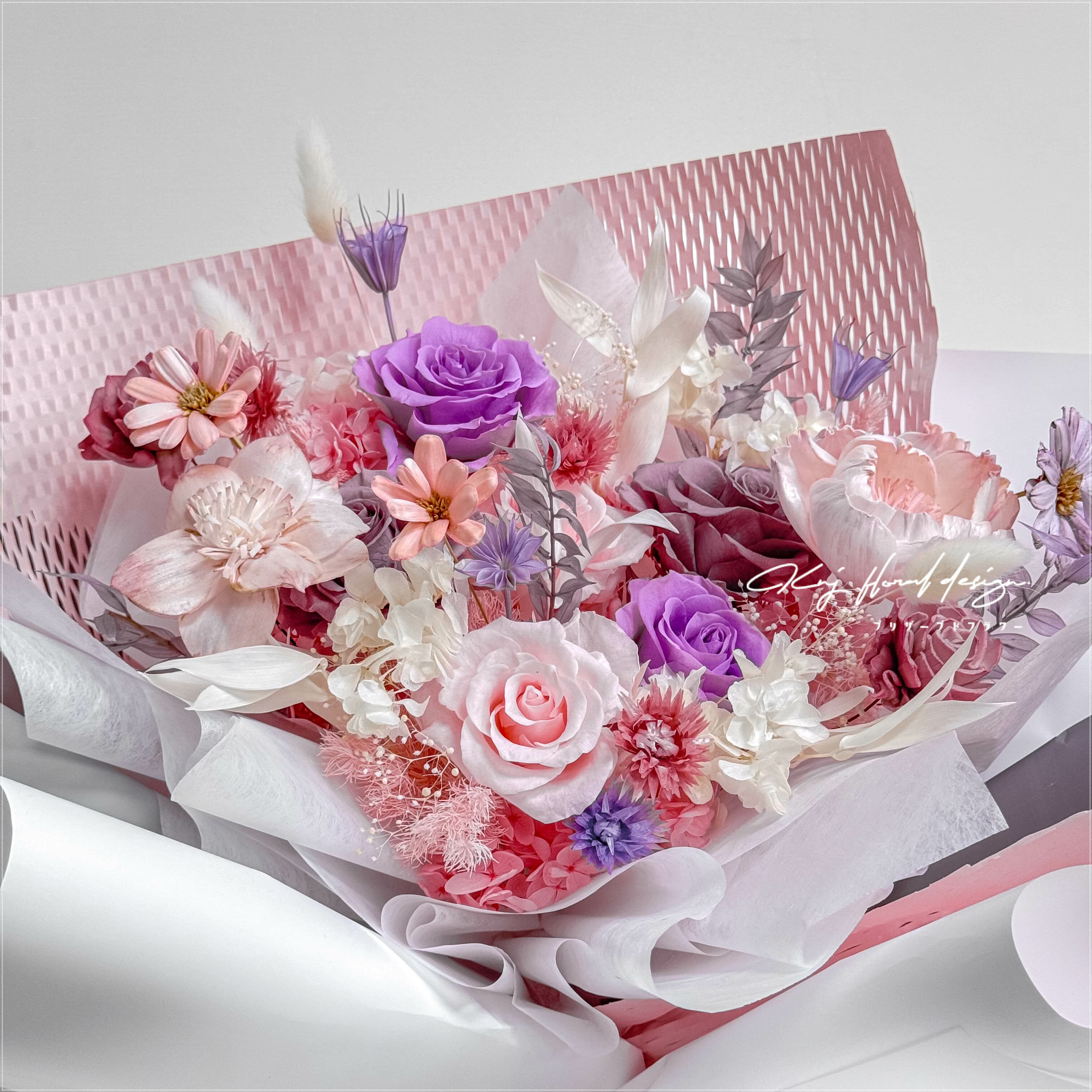 迷霧花園・六朵永生玫瑰花束