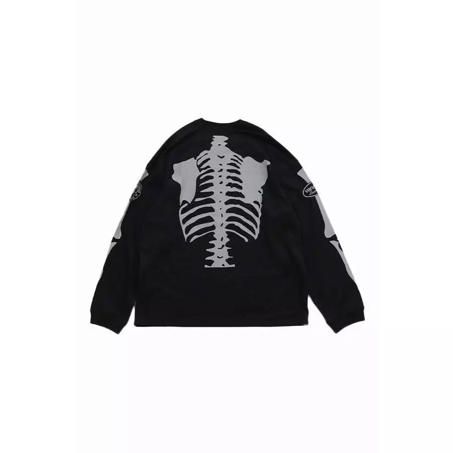 2024AW VANSON MASTERMIND WORLD JAPAN MMJ BOXY BONE L/S TEE 背後骨頭 骷髏 寬版 長T 現貨