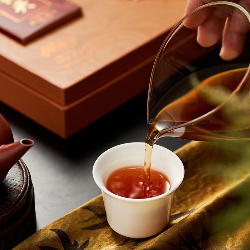 2023年大益普洱熟茶龍禧長央2301批357克茶餅