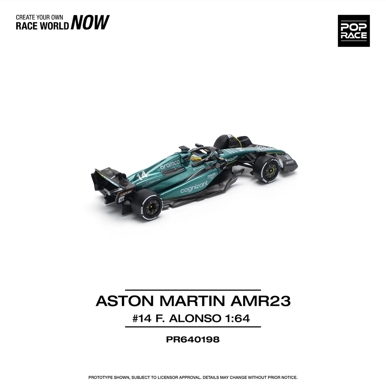 【預訂】Pop Race Aston Martin AMR23 F1 - #14 F. Alonso