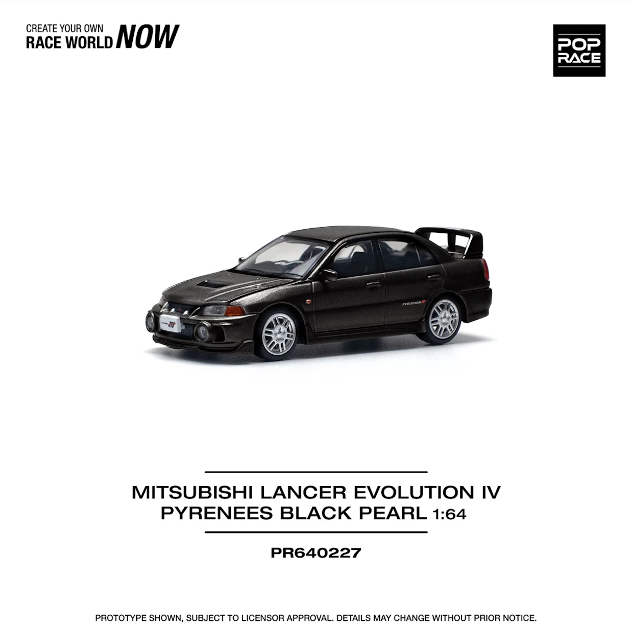 【預訂】Pop Race Mitsubishi Lancer Evolution IV - Pyrenees Black Pearl