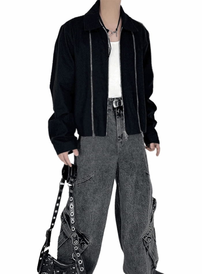 Skazi 拉鍊短款夾克