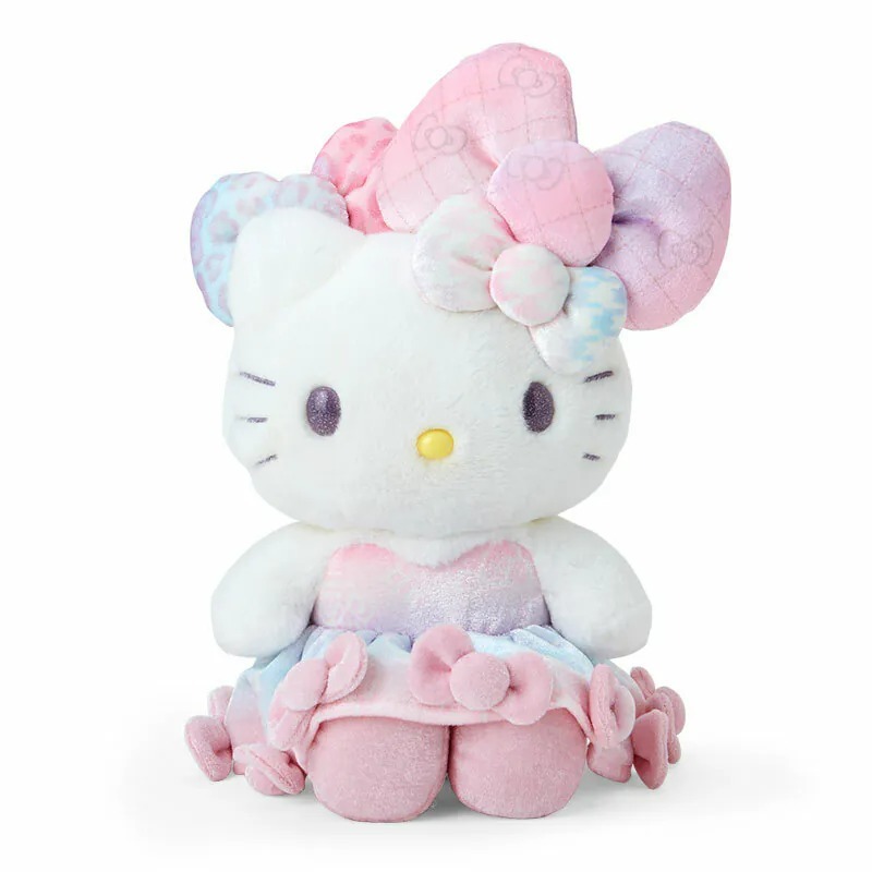 日本 Sanrio Hello Kitty 50周年 幻彩蝴蝶結系列 - 公仔