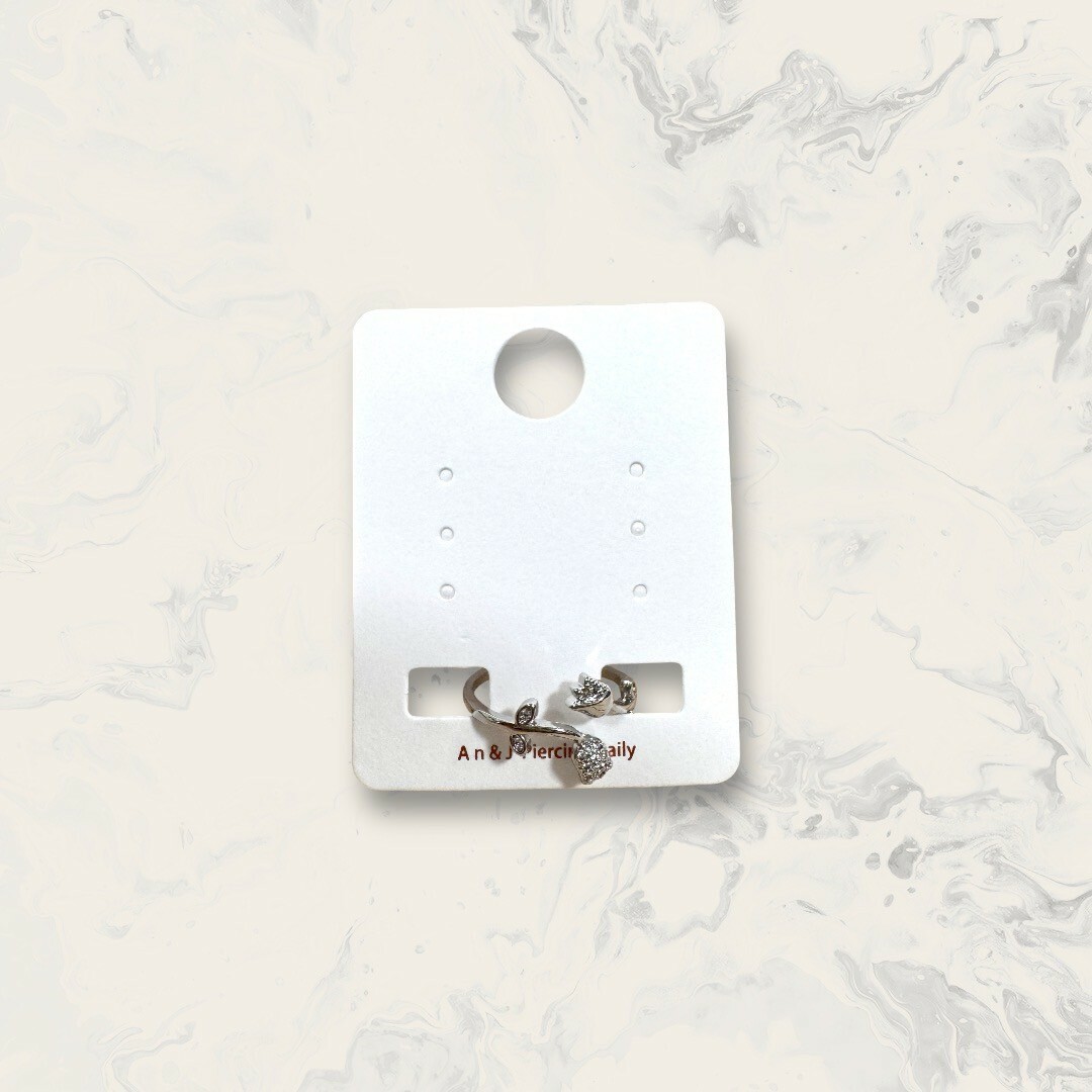 韓國直送戒指 可調式 雙頭滿鋯鬱金香 鍍14K