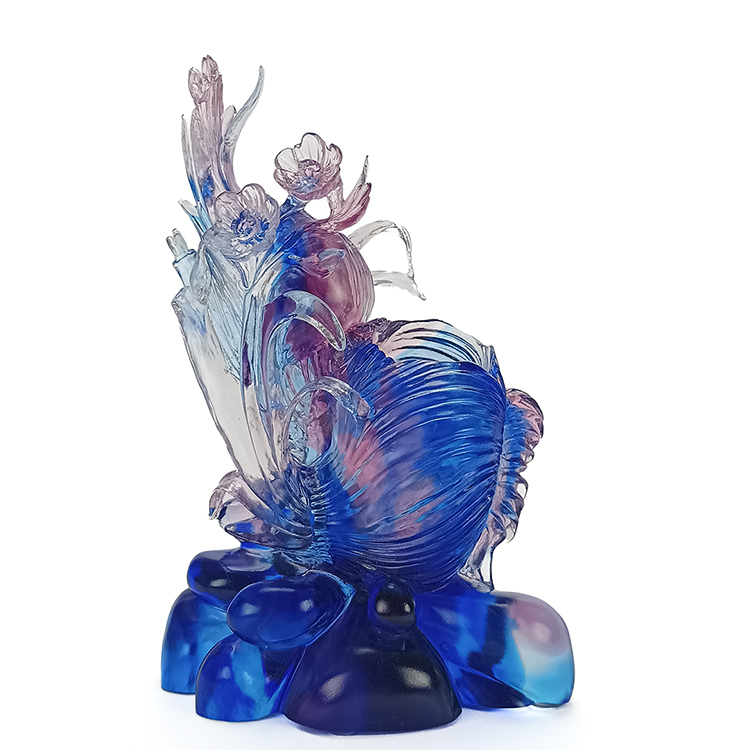 鹿港窯「水仙」琉璃擺件：高雅尊貴的藝術珍品