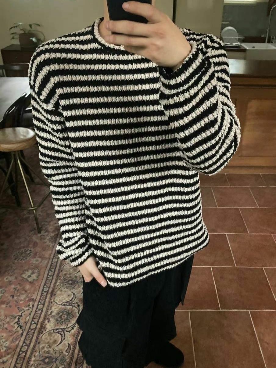 圓領橫紋針織衫 BANYA-010T