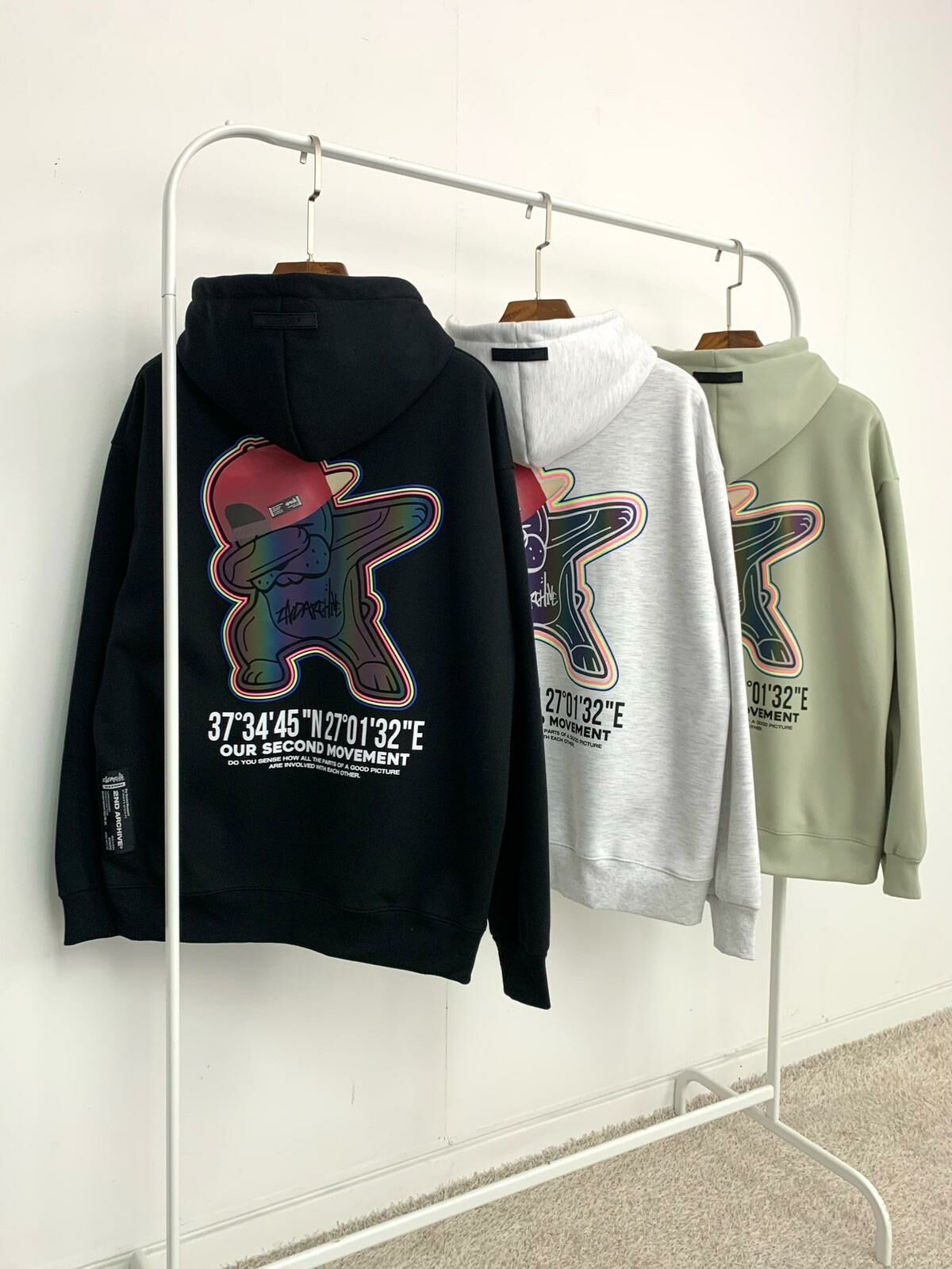 3M反光狗仔圖案英文字連帽衛衣(薄抓毛底) 2nd-187T