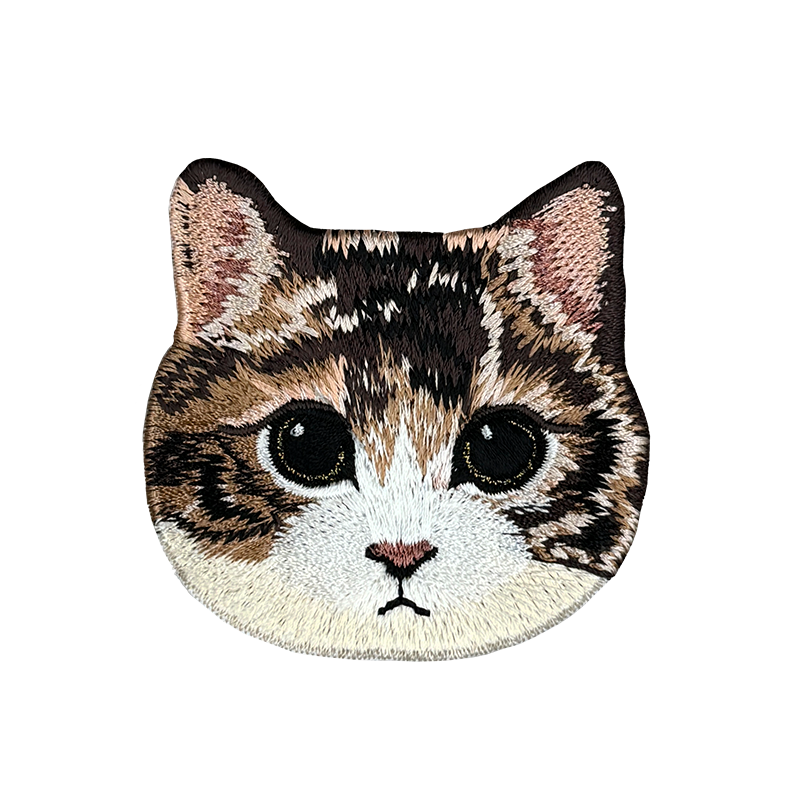 莫莉貓大頭 貓咪刺繡貼紙｜ Sin意工作室