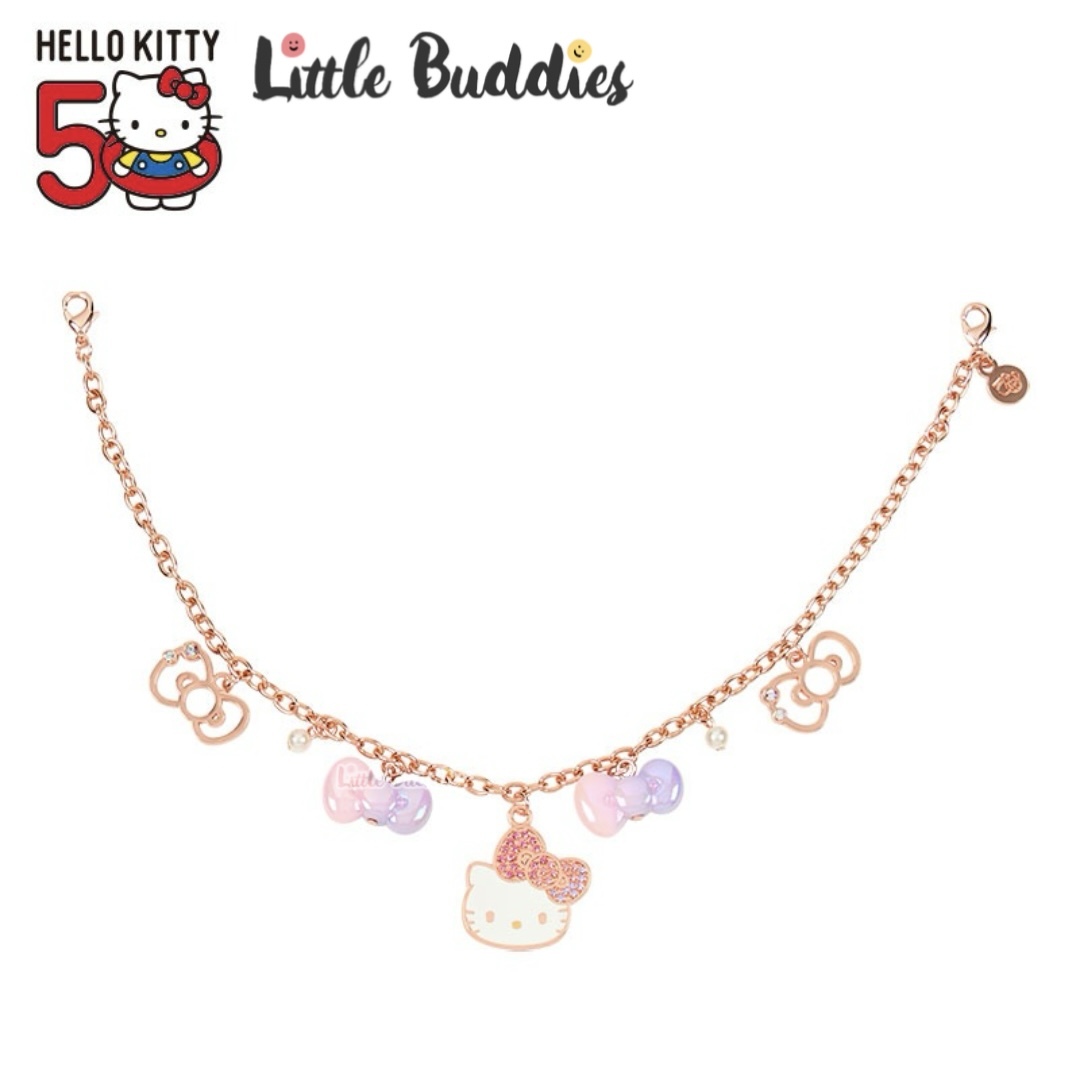 日本 Sanrio Hello Kitty 50周年 幻彩蝴蝶結系列 - 手袋掛飾