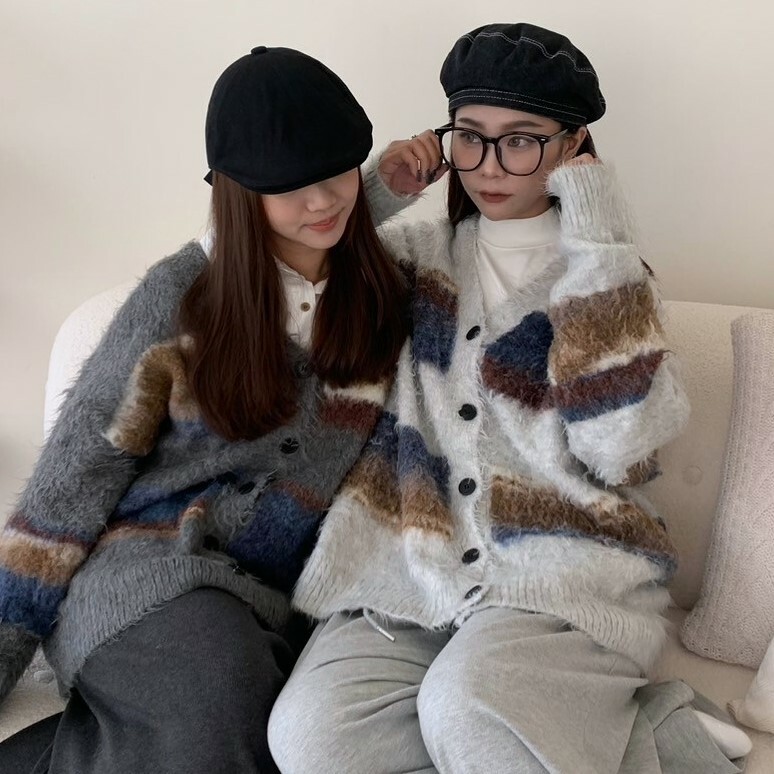 巴賽爾少女 毛海針織罩外