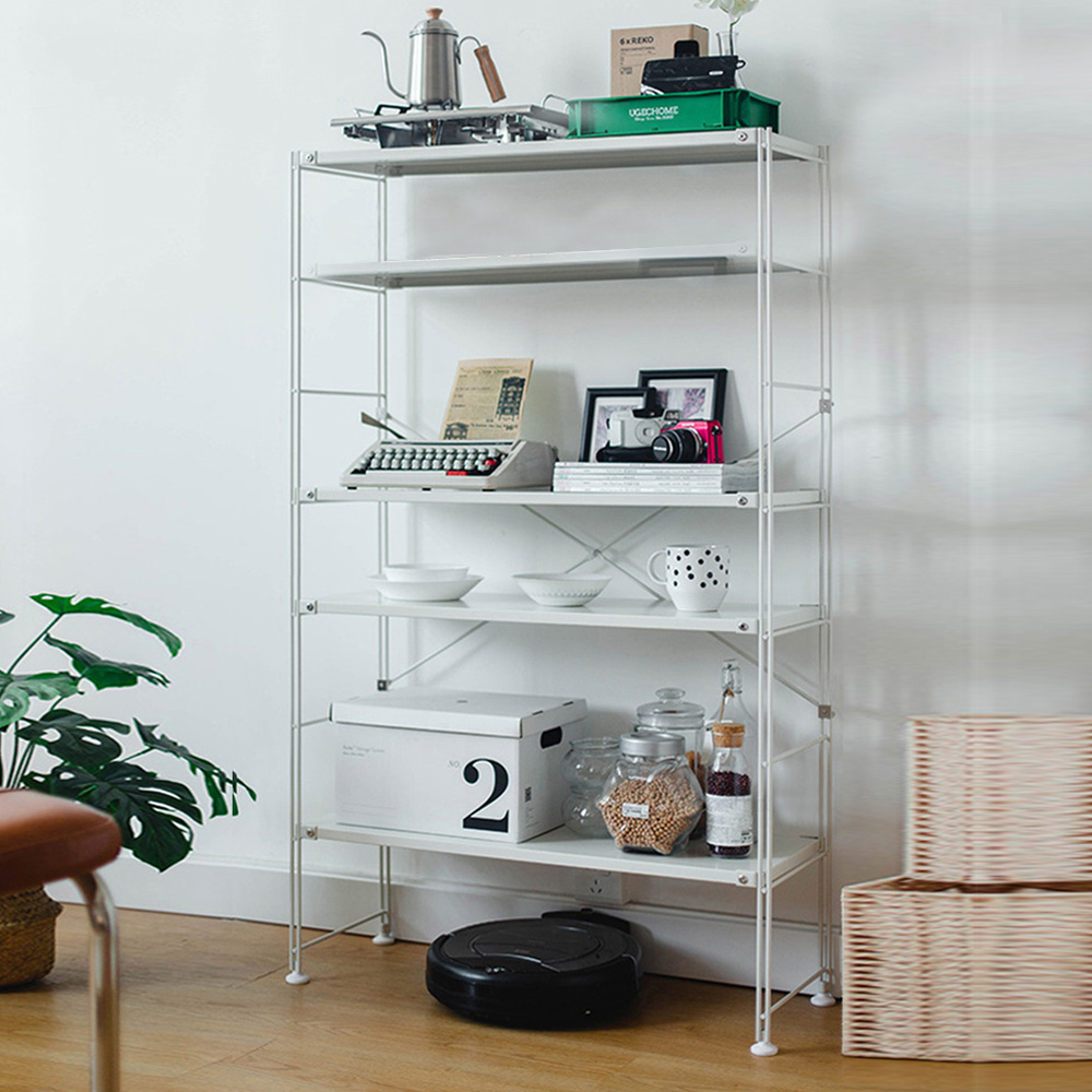 【AOTTO】日式鐵藝自由調節四層置物架(AS-702)