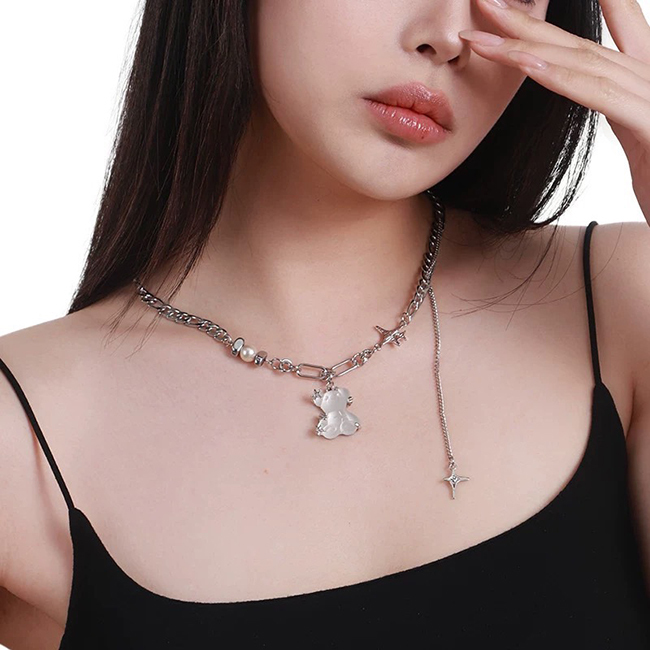 科技未來感果凍🐻小熊ROCK項鍊-現貨